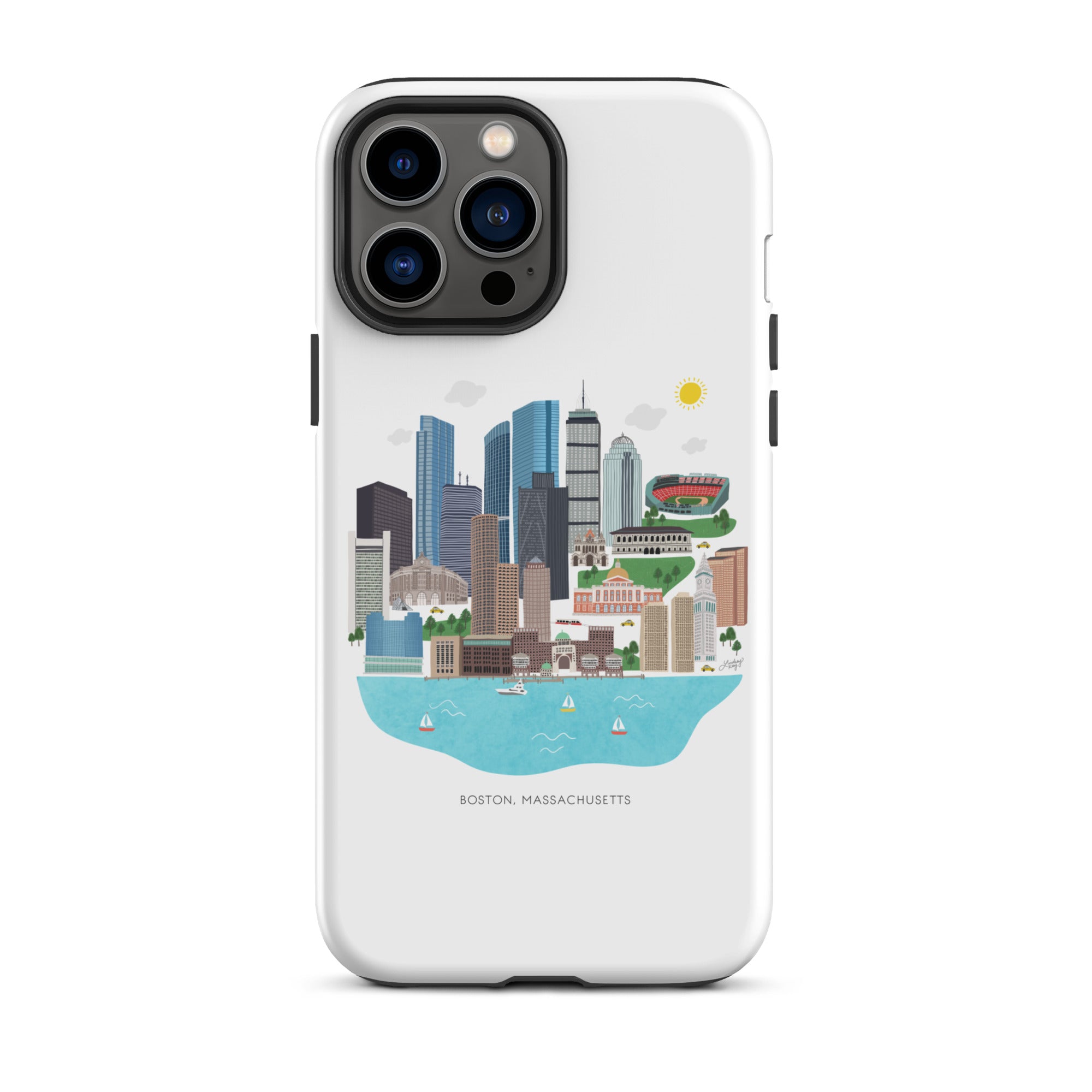 Illustration de l'horizon de Boston - Coque rigide pour iPhone®