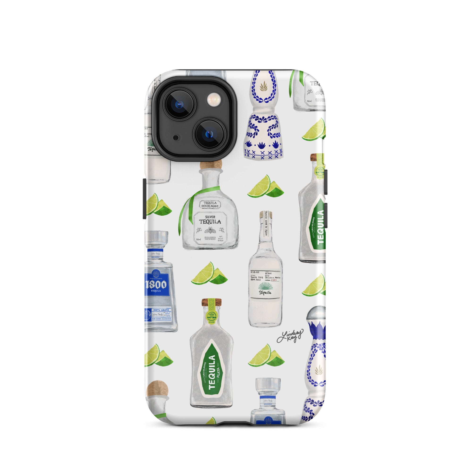Patrón de ilustración de botellas de tequila - Funda resistente para iPhone®