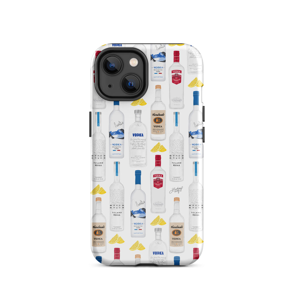 Vodka Bottles Illustration Pattern - Tough Case for iPhone®