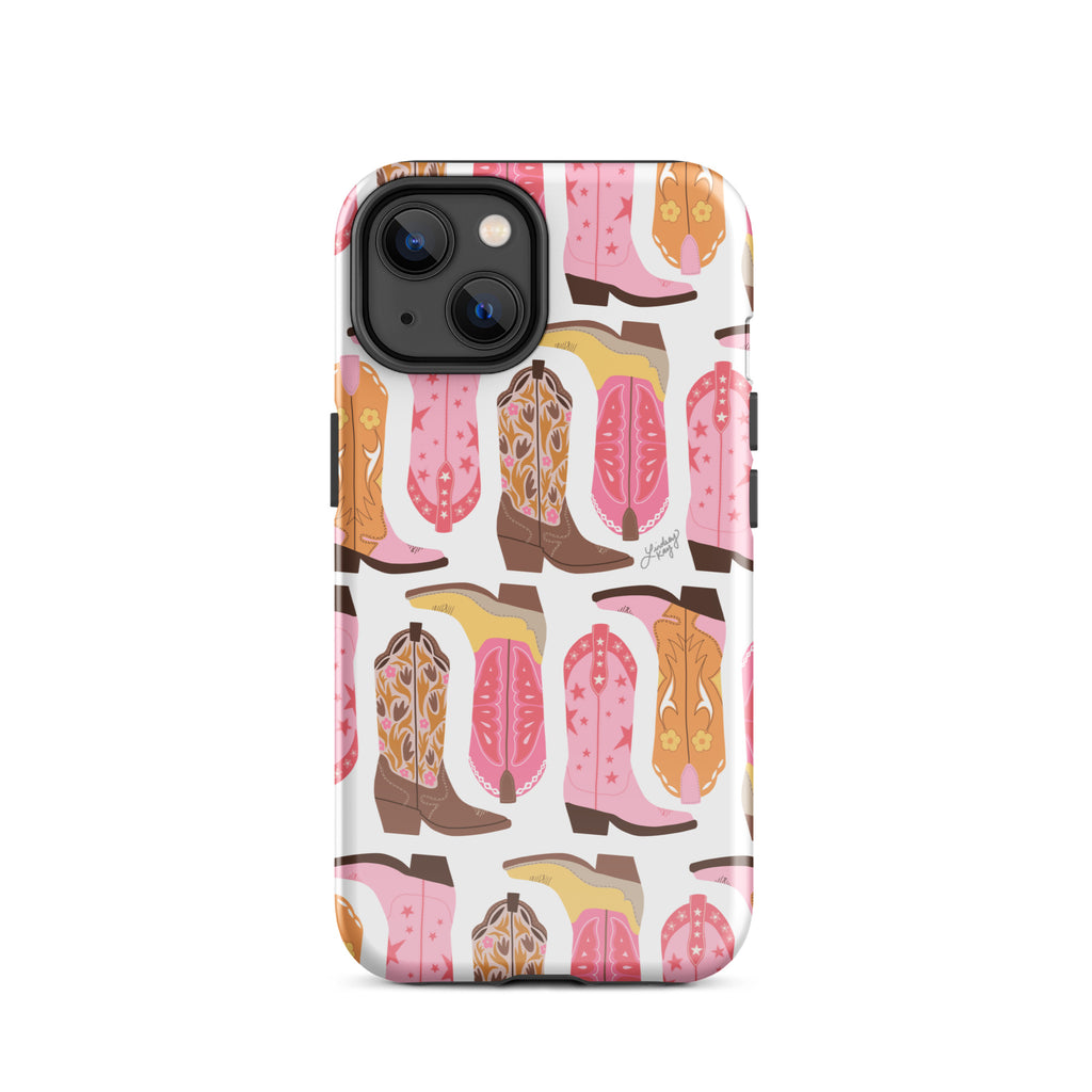 Pink Cowboy Boots Illustration - Tough Case for iPhone®
