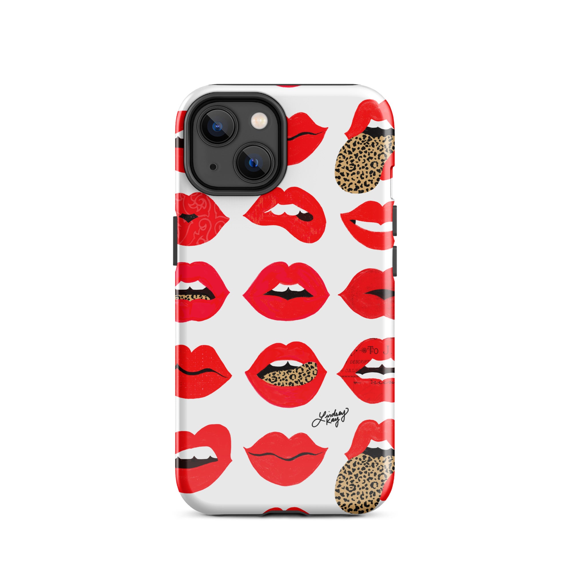 Labios de amor de leopardo - Funda resistente para iPhone®