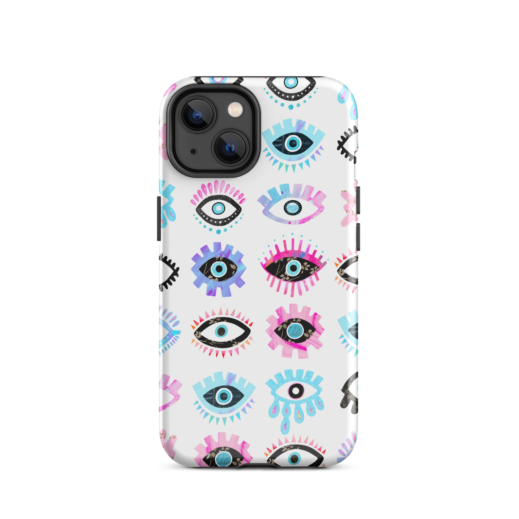 Evil Eyes (Rose/Bleu) - Coque rigide pour iPhone®