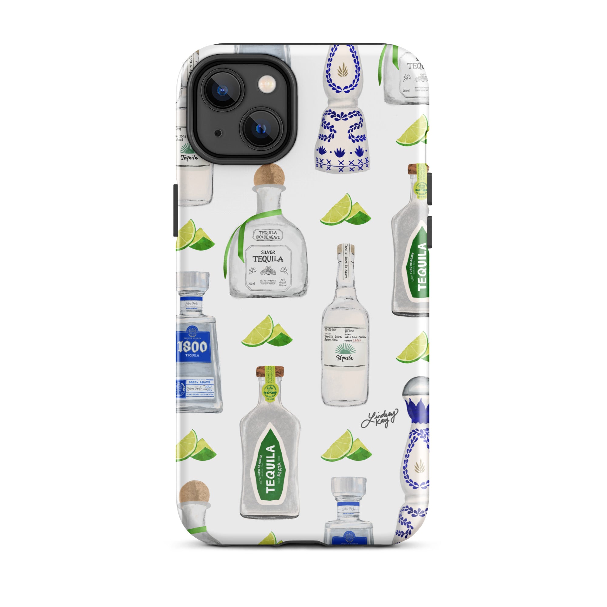 Patrón de ilustración de botellas de tequila - Funda resistente para iPhone®