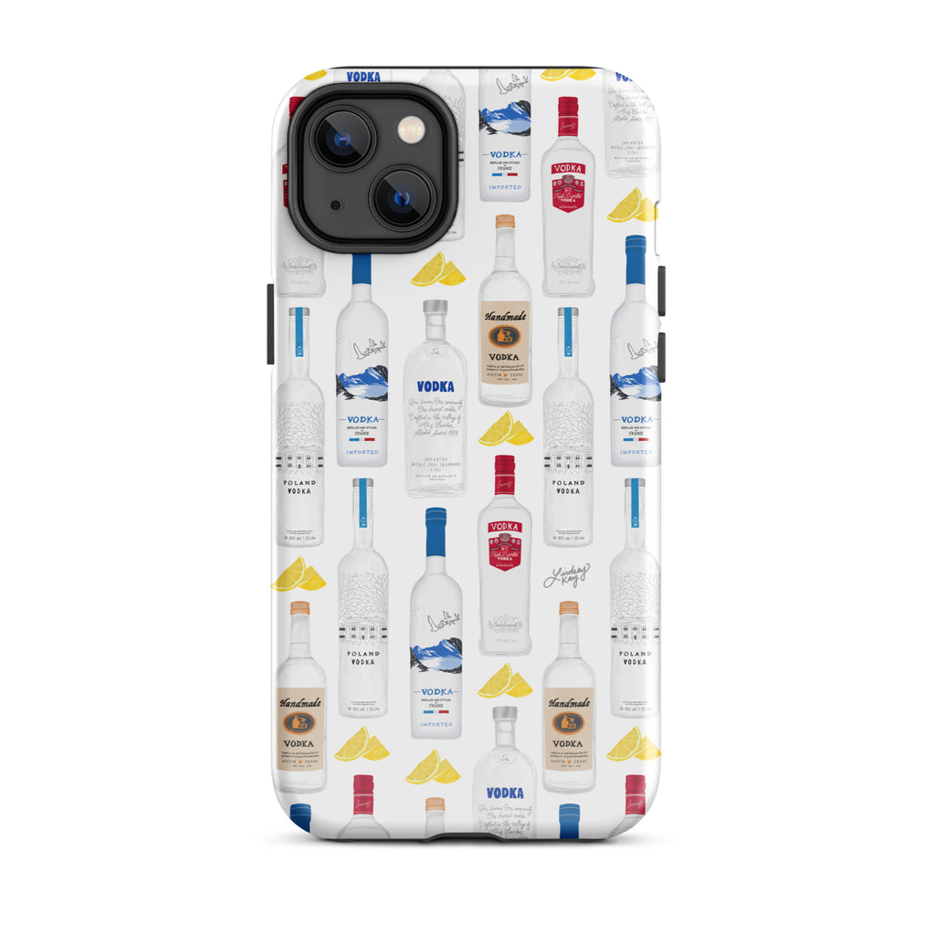 Vodka Bottles Illustration Pattern - Tough Case for iPhone®