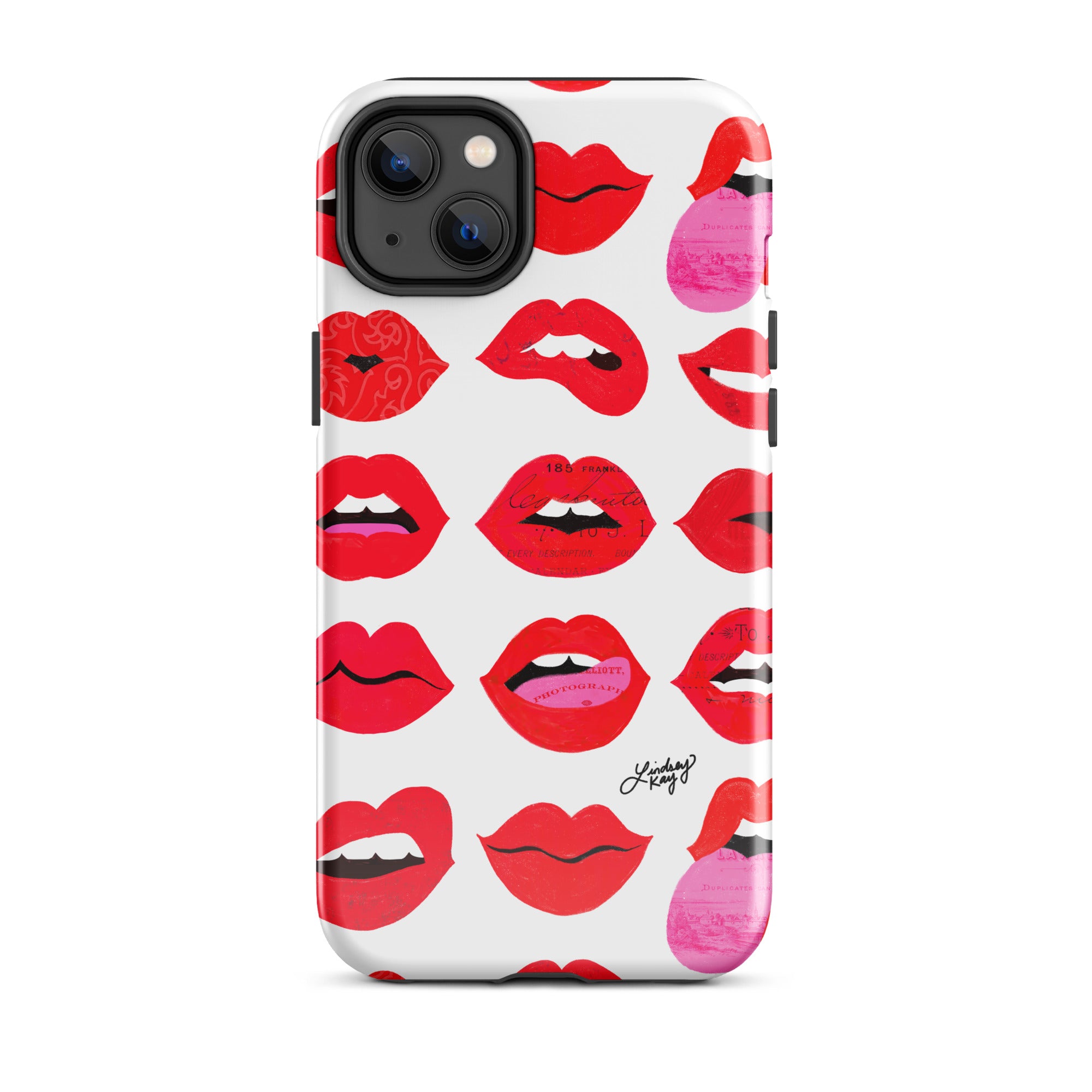 Labios rojos de amor - Funda resistente para iPhone®