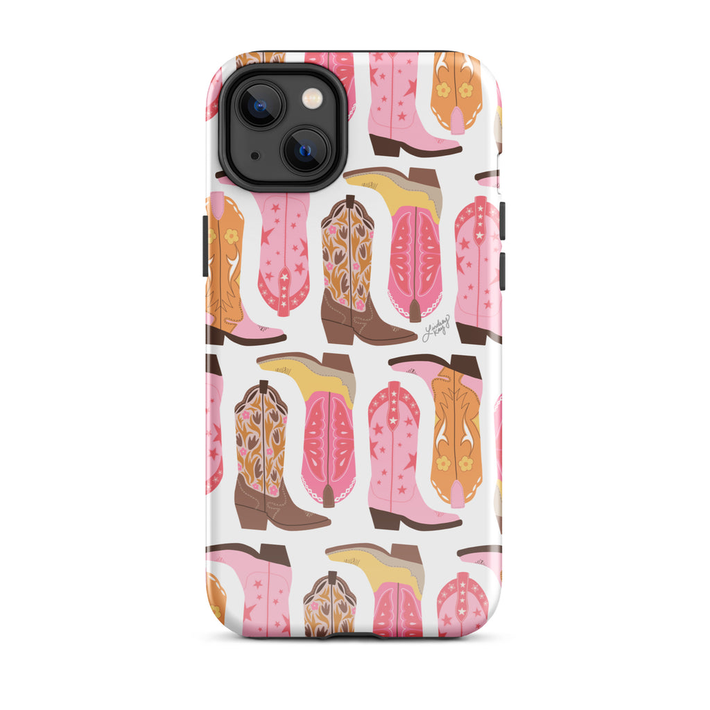 Pink Cowboy Boots Illustration - Tough Case for iPhone®