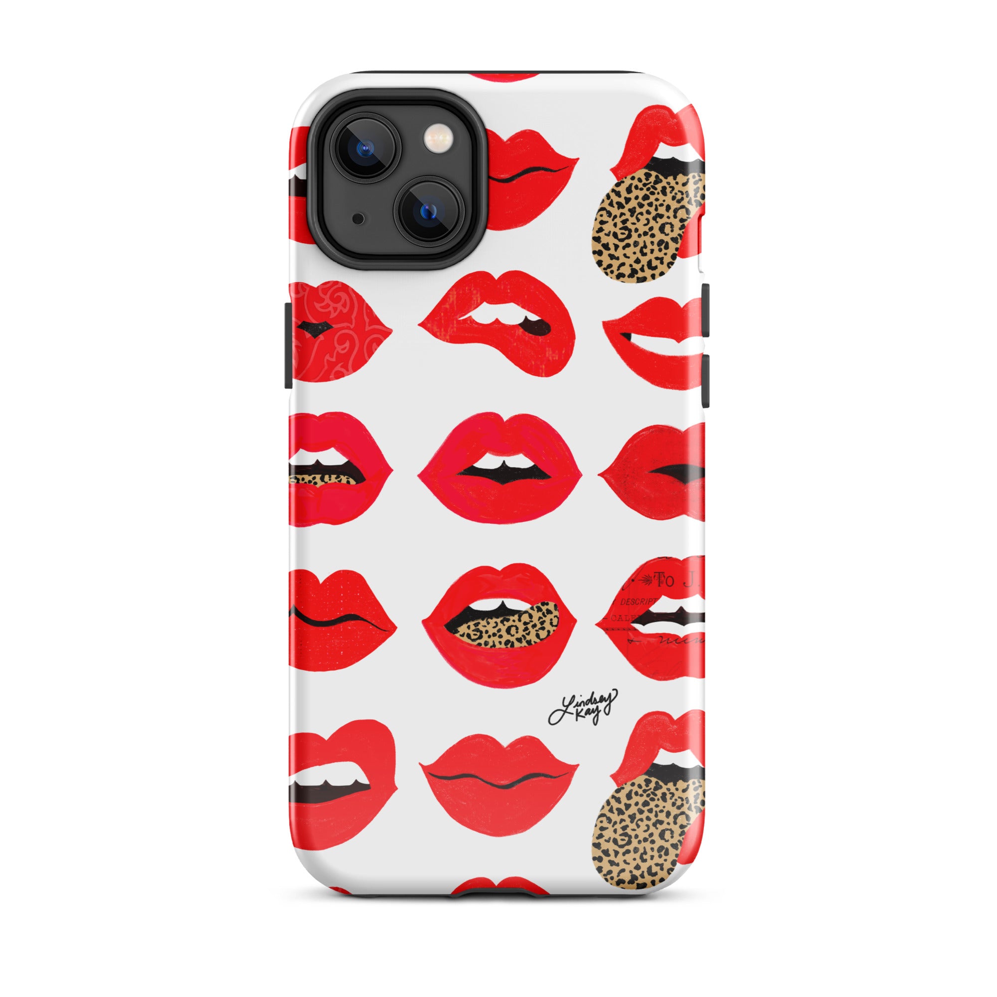 Labios de amor de leopardo - Funda resistente para iPhone®
