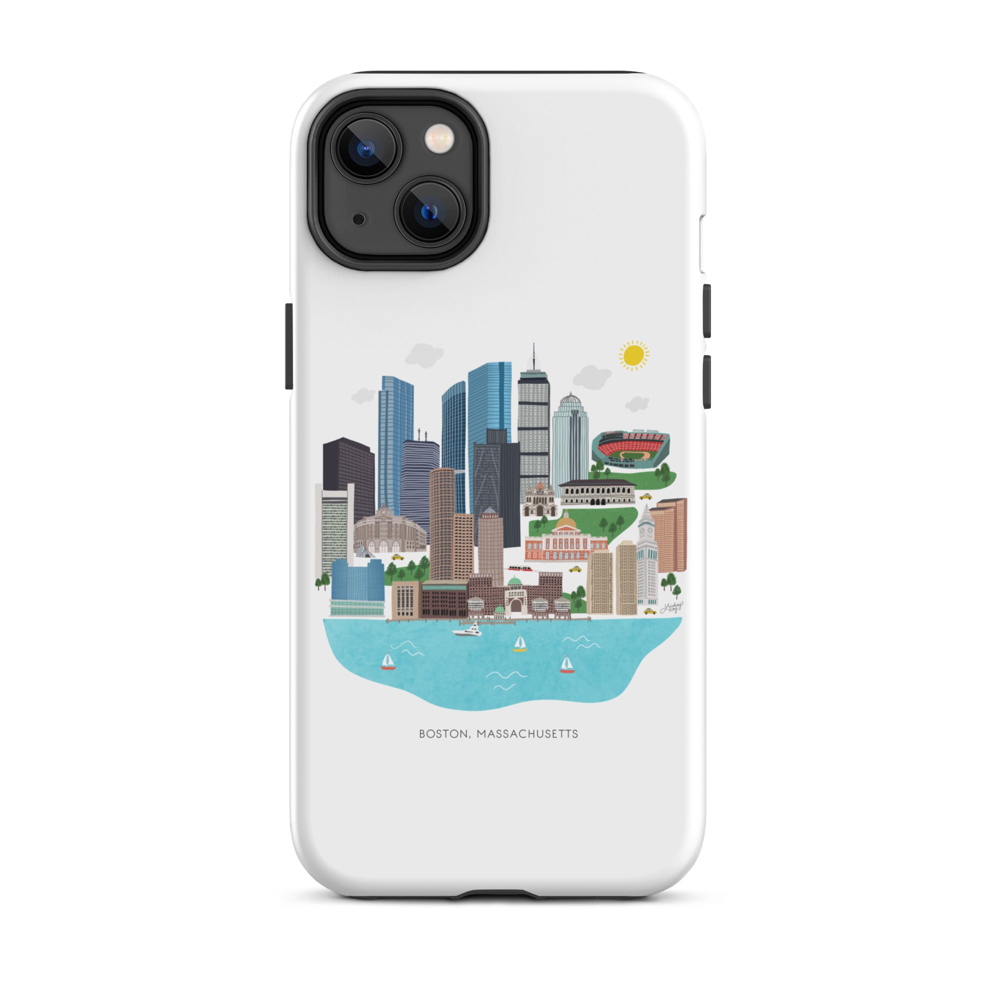 Illustration de l'horizon de Boston - Coque rigide pour iPhone®