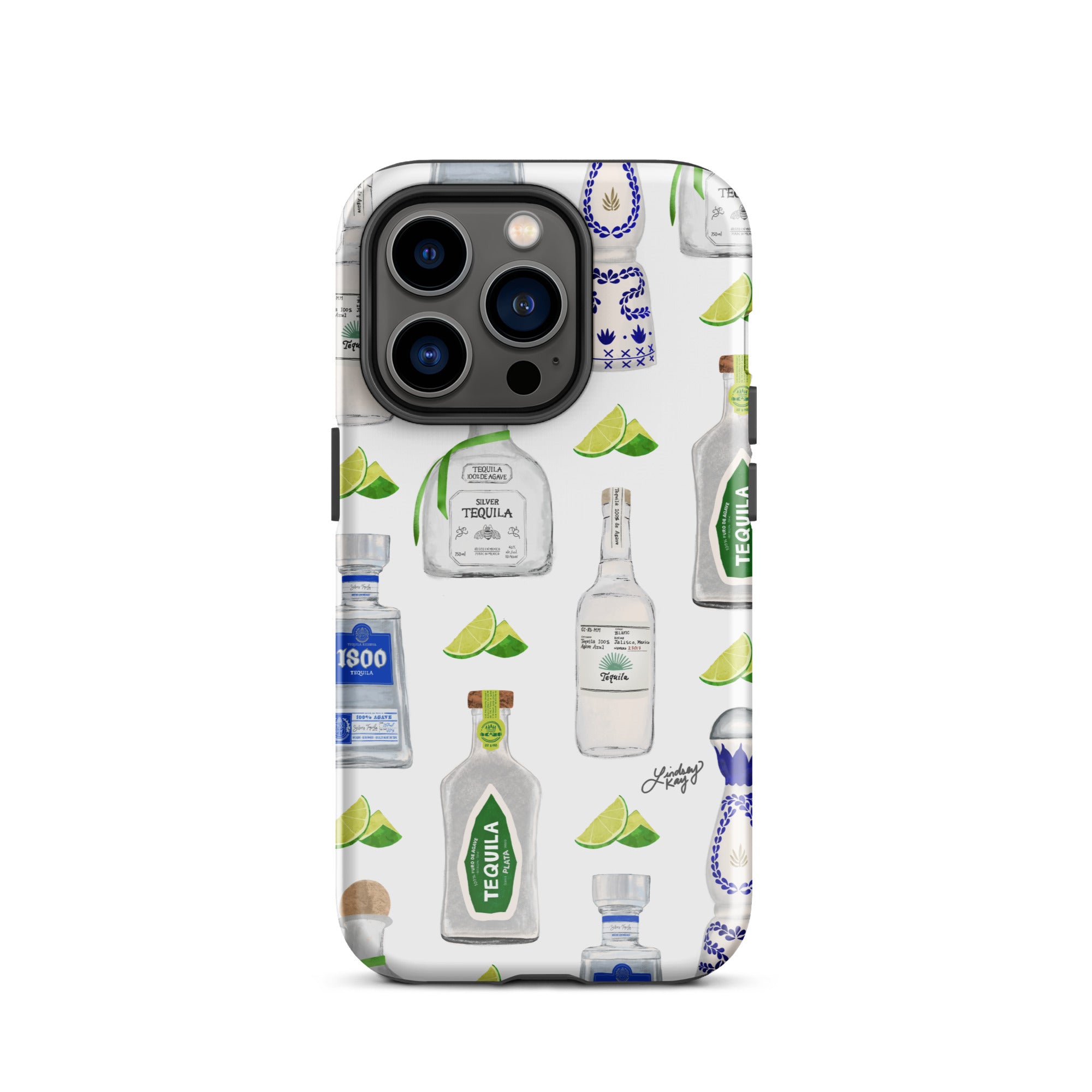 Patrón de ilustración de botellas de tequila - Funda resistente para iPhone®