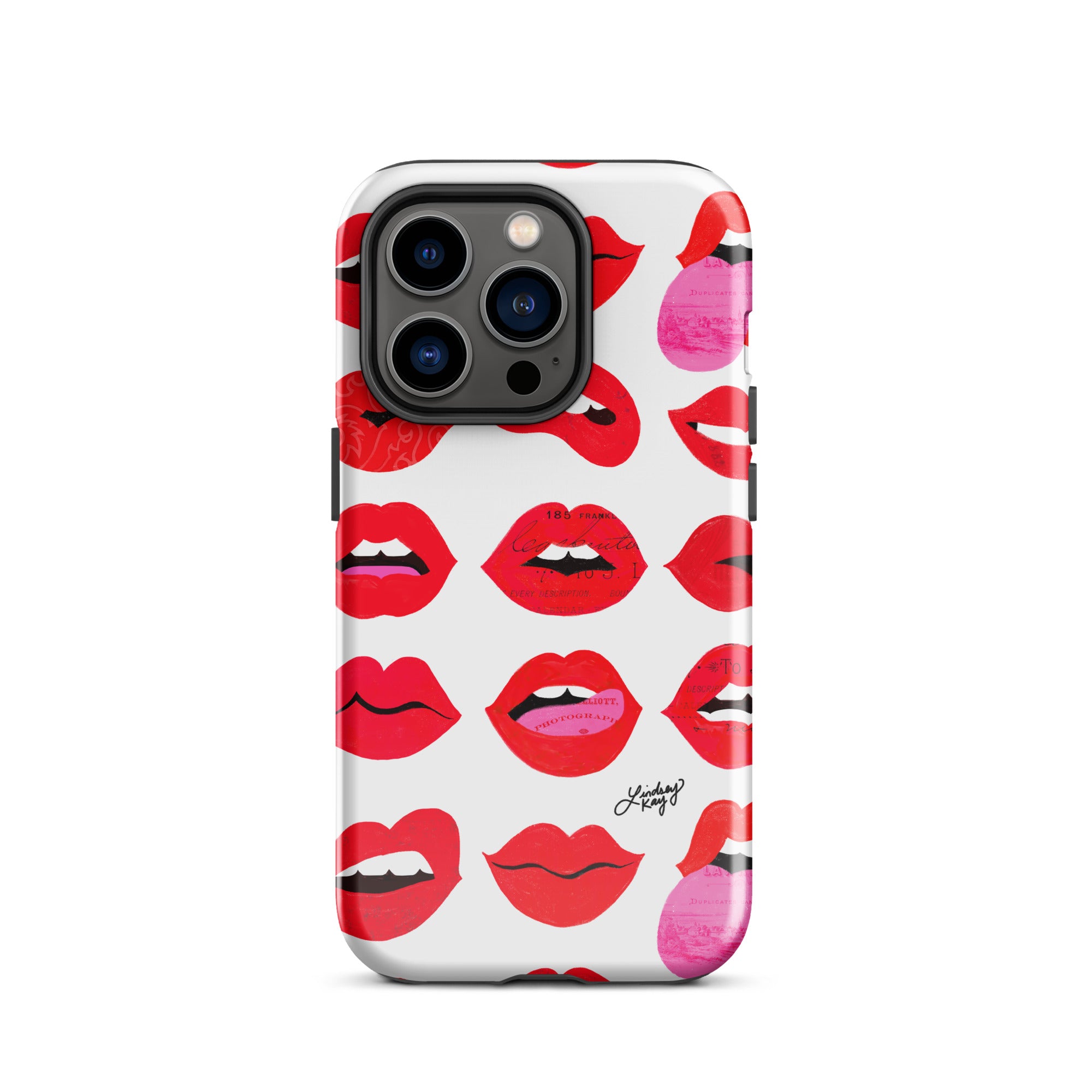 Labios rojos de amor - Funda resistente para iPhone®