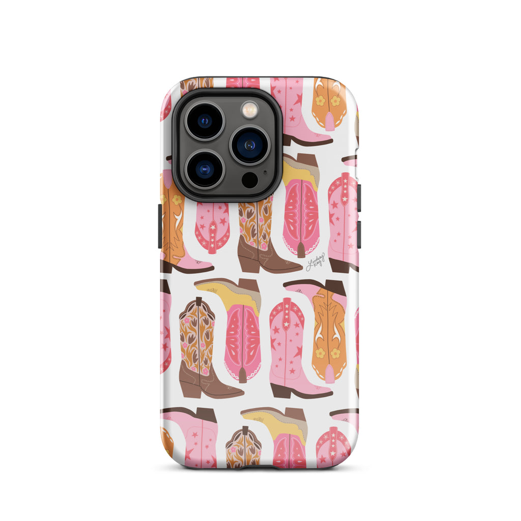Pink Cowboy Boots Illustration - Tough Case for iPhone®