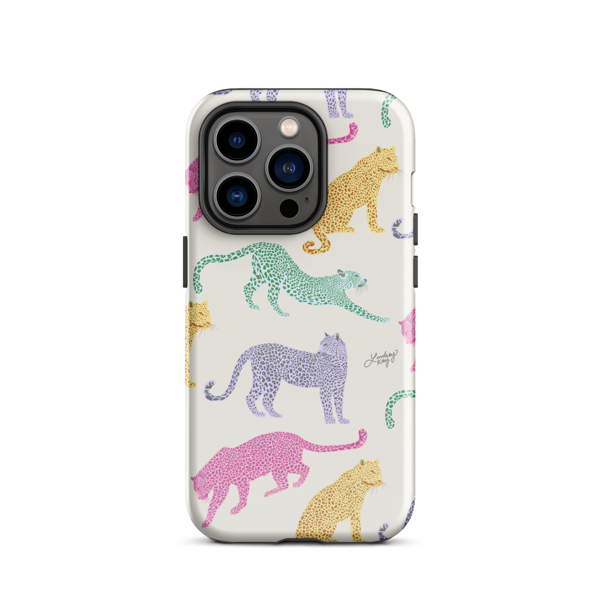Ilustración de leopardos coloridos - Funda resistente para iPhone®