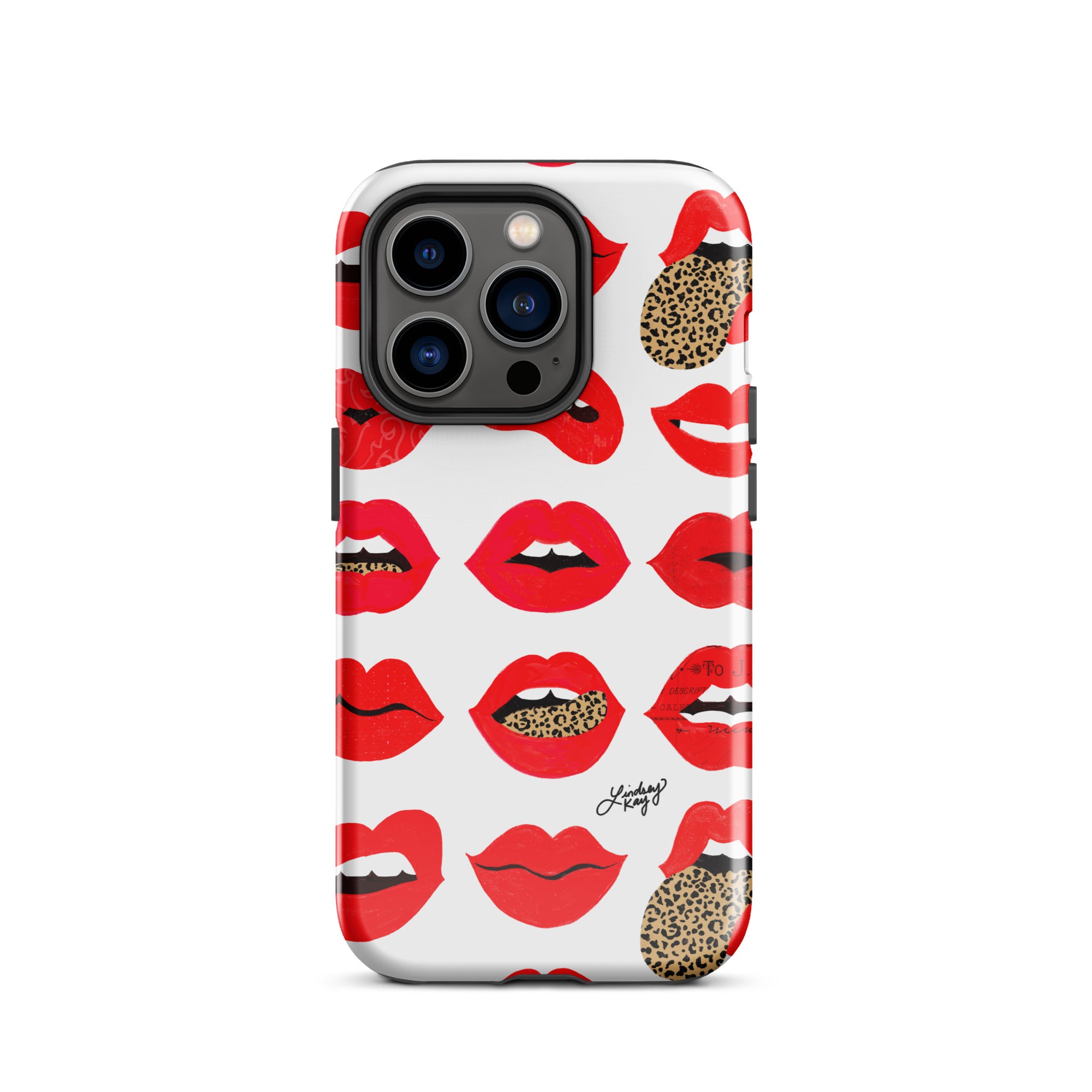 Labios de amor de leopardo - Funda resistente para iPhone®