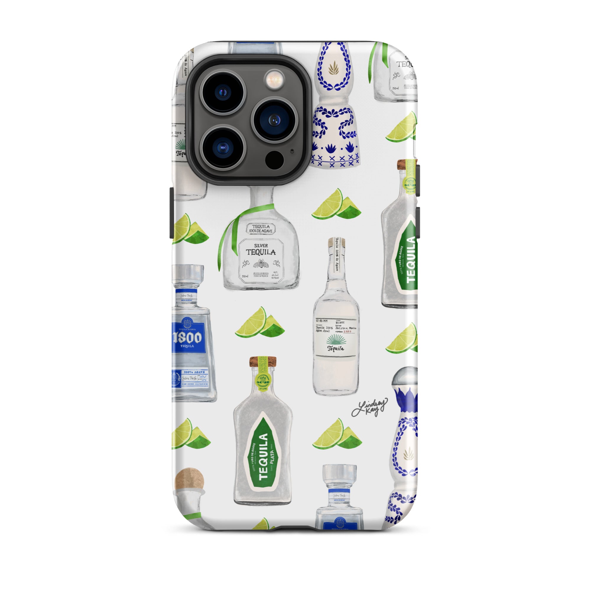 Patrón de ilustración de botellas de tequila - Funda resistente para iPhone®