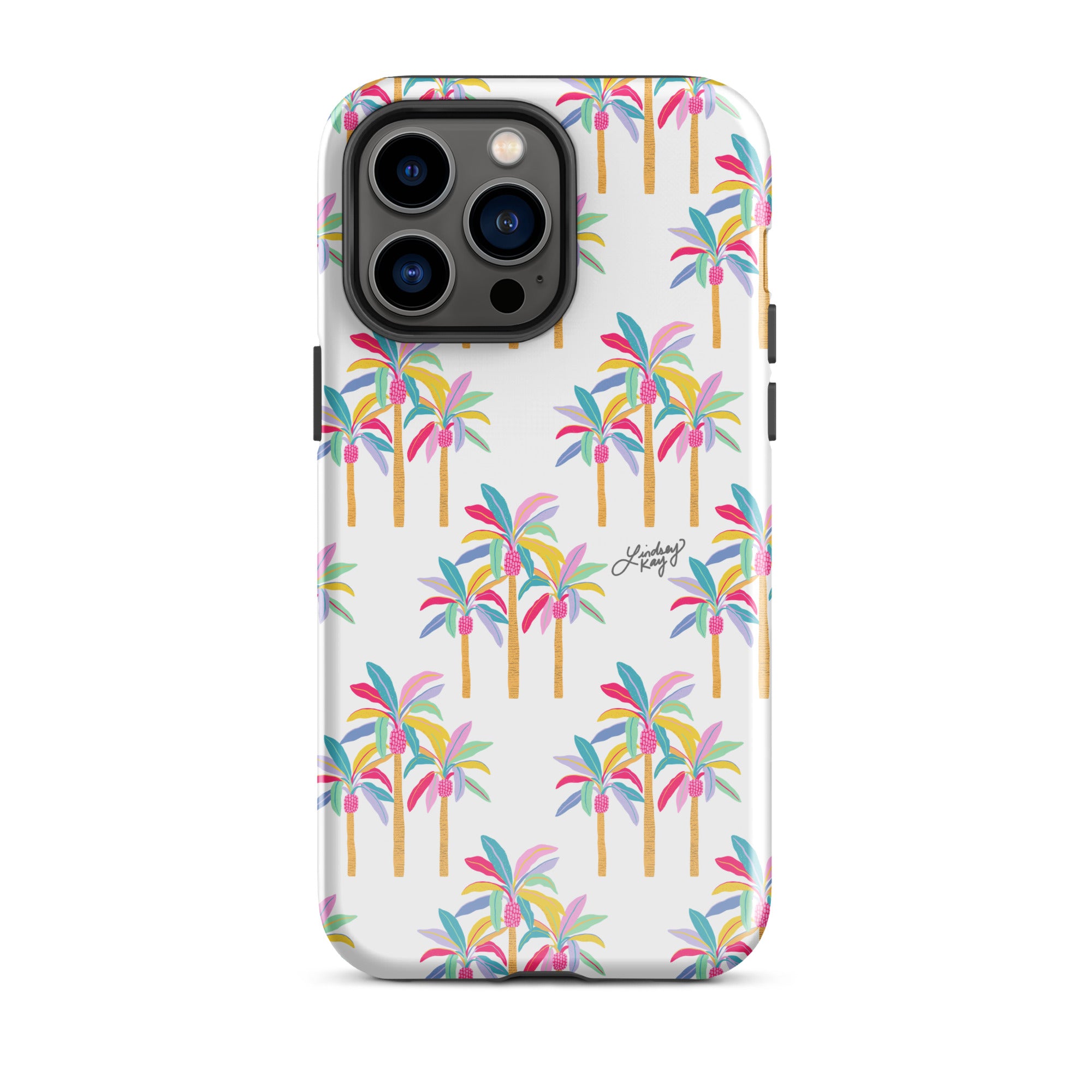 Colorful Palm Tree Pattern Illustration - Tough Case for iPhone®