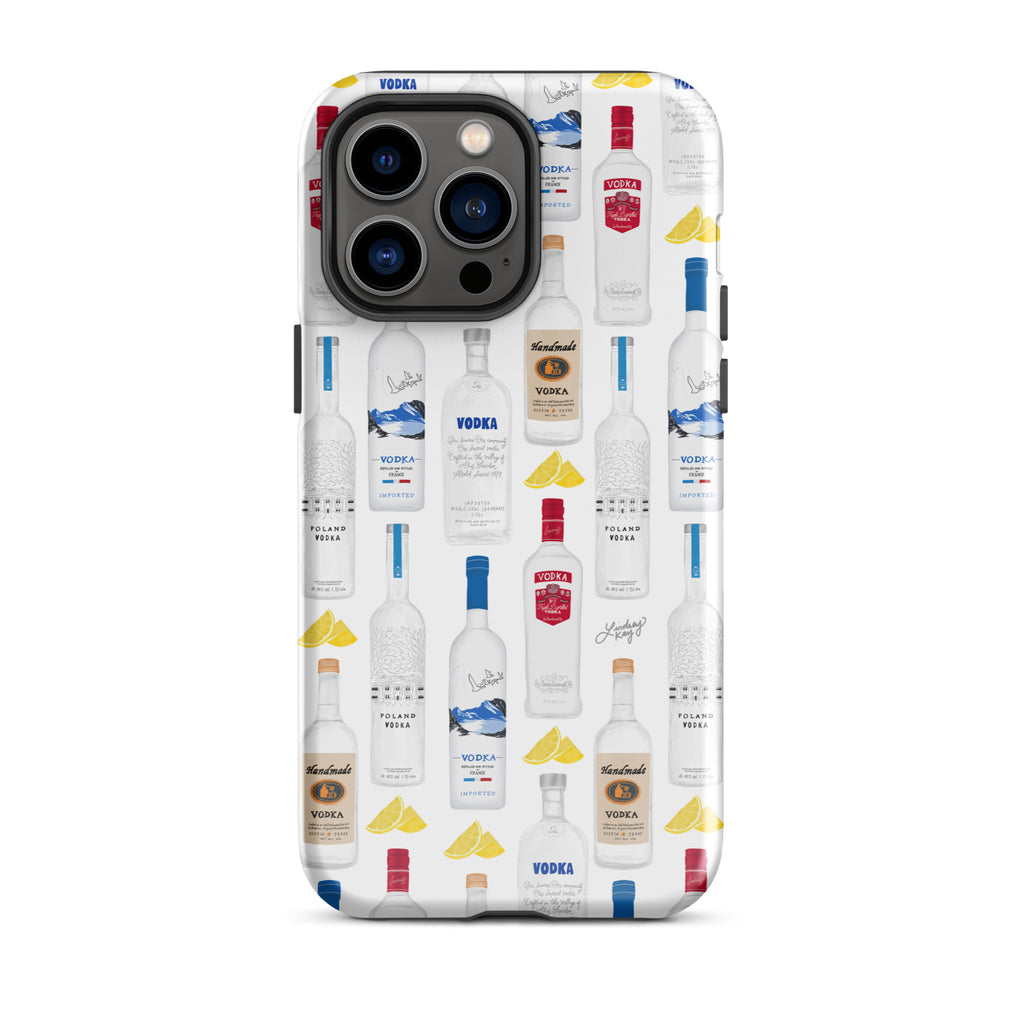 Vodka Bottles Illustration Pattern - Tough Case for iPhone®