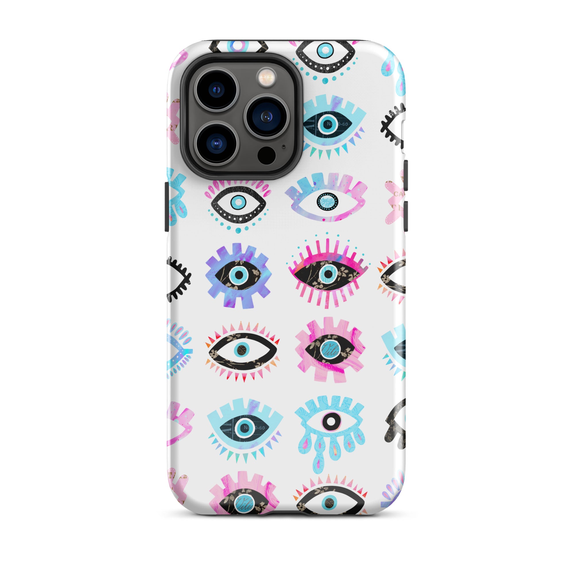 Evil Eyes (Rose/Bleu) - Coque rigide pour iPhone®