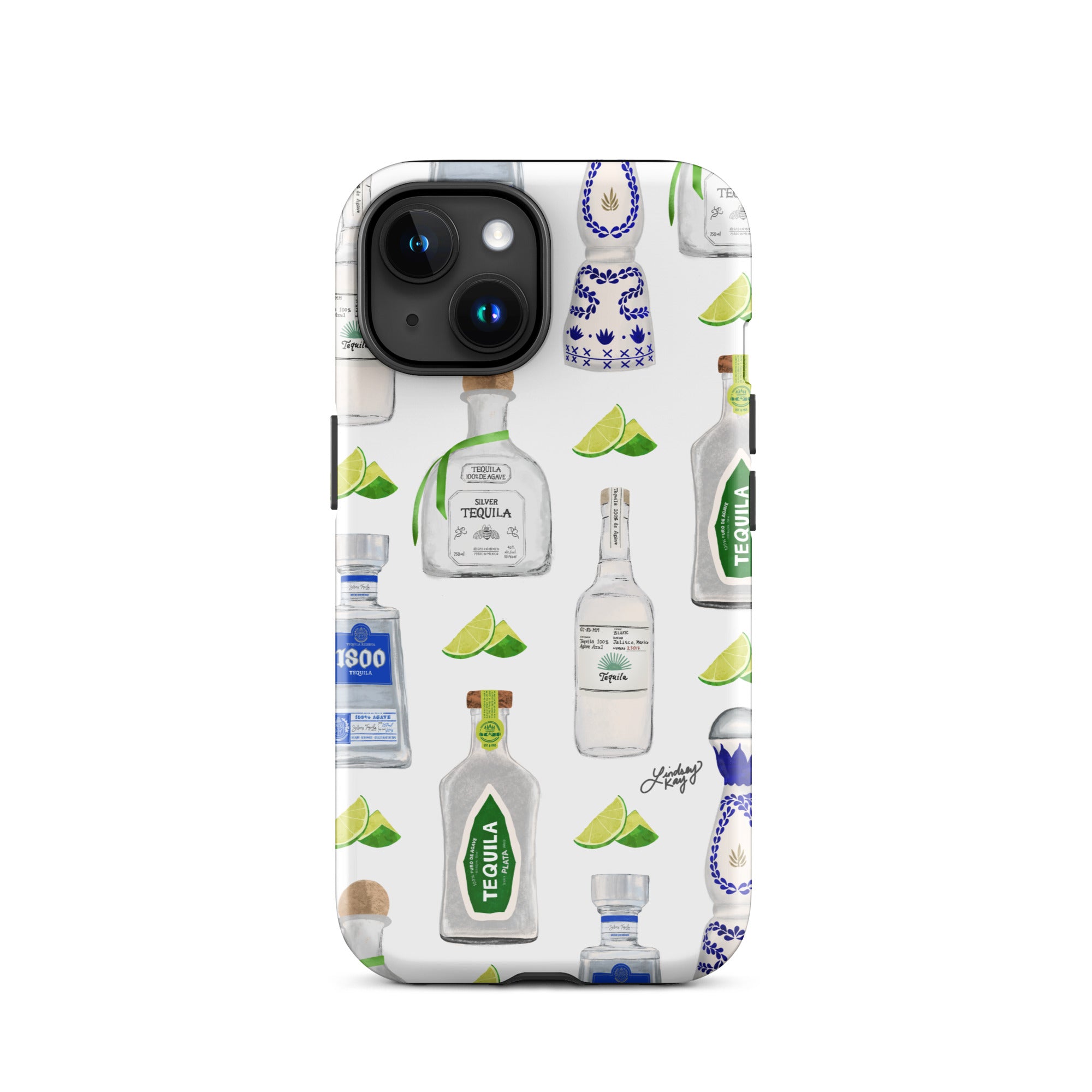 Patrón de ilustración de botellas de tequila - Funda resistente para iPhone®