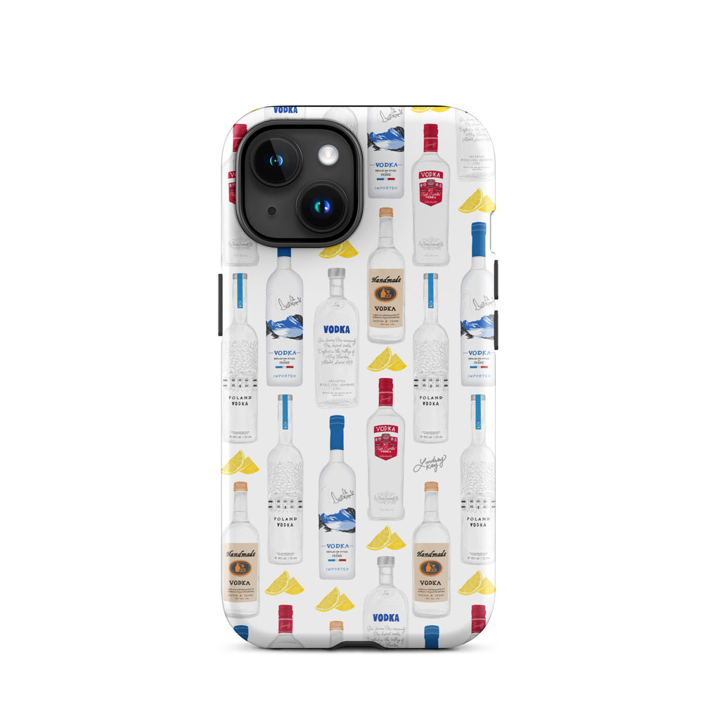 Vodka Bottles Illustration Pattern - Tough Case for iPhone®