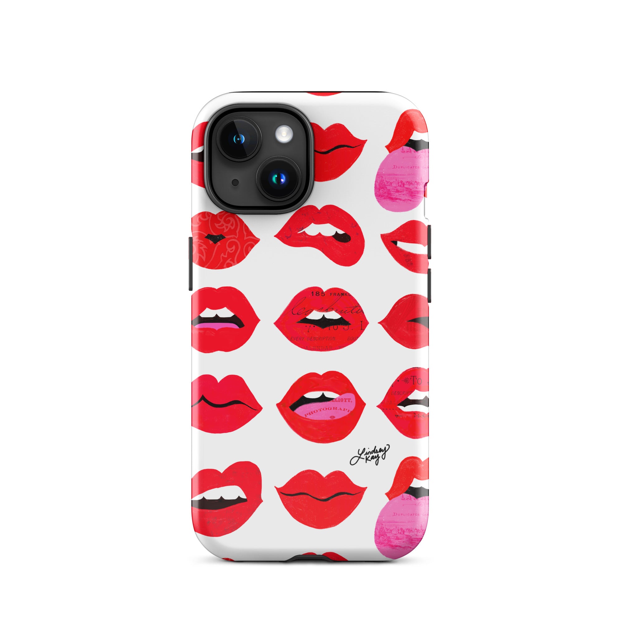 Labios rojos de amor - Funda resistente para iPhone®