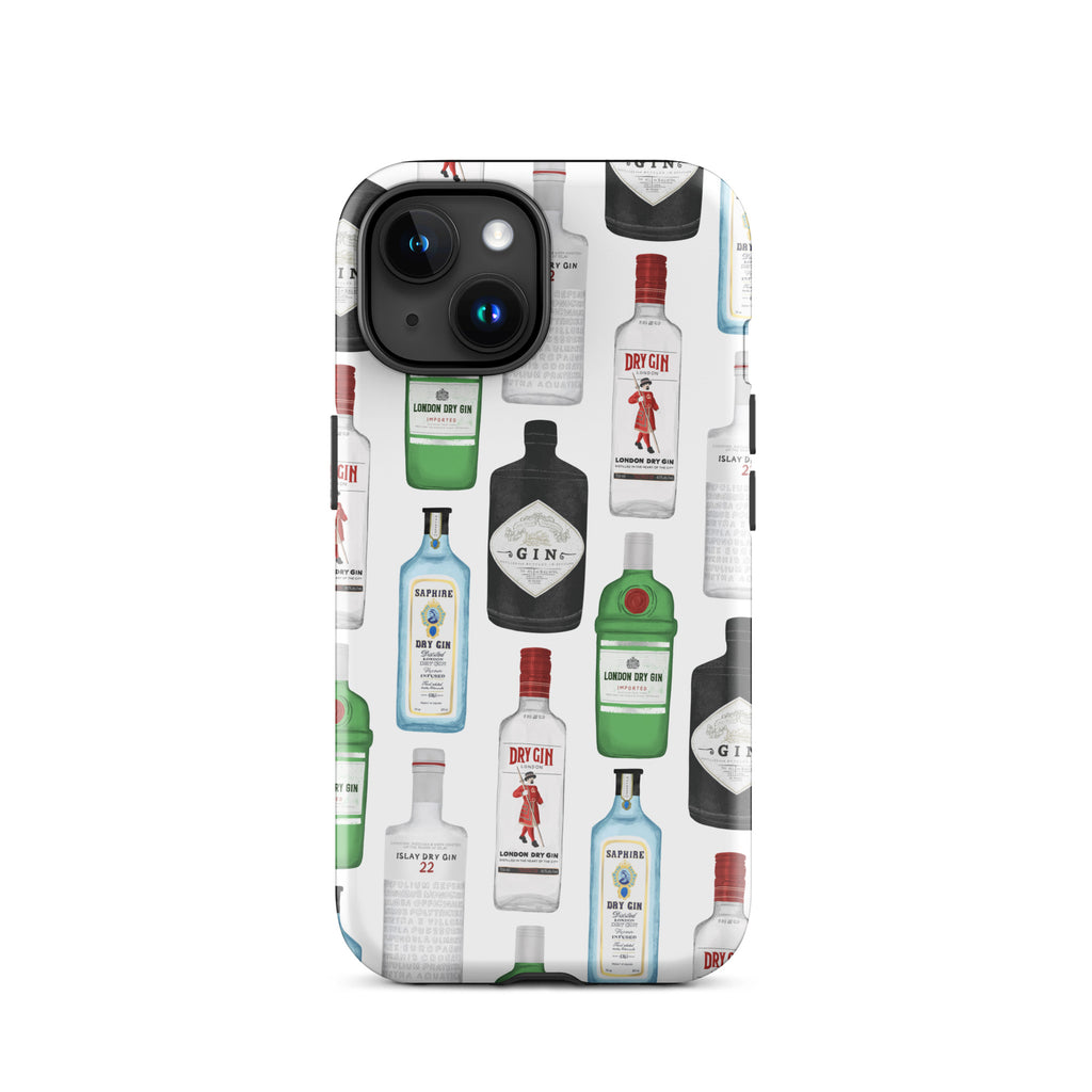 Gin Bottles Illustration - Tough Case for iPhone®