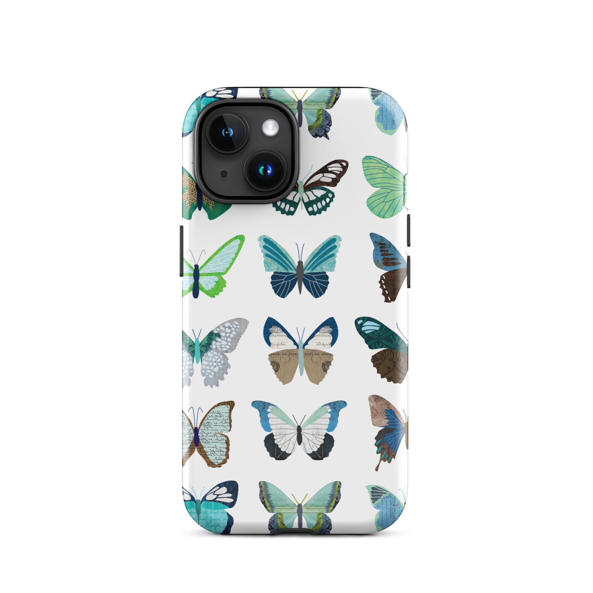Mariposas verdes y azules - Funda resistente para iPhone®
