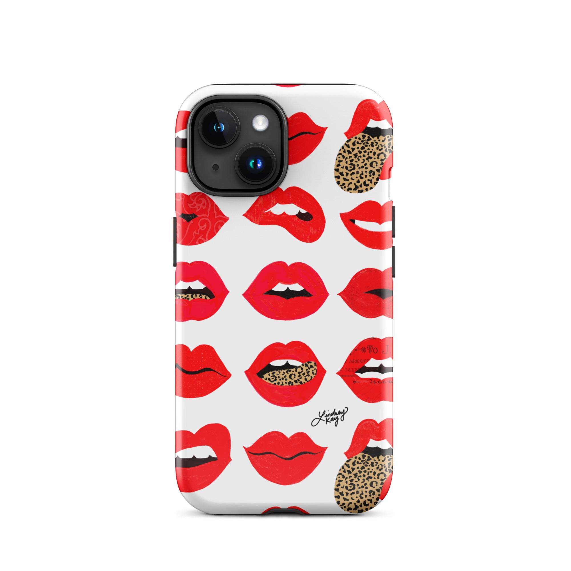 Labios de amor de leopardo - Funda resistente para iPhone®