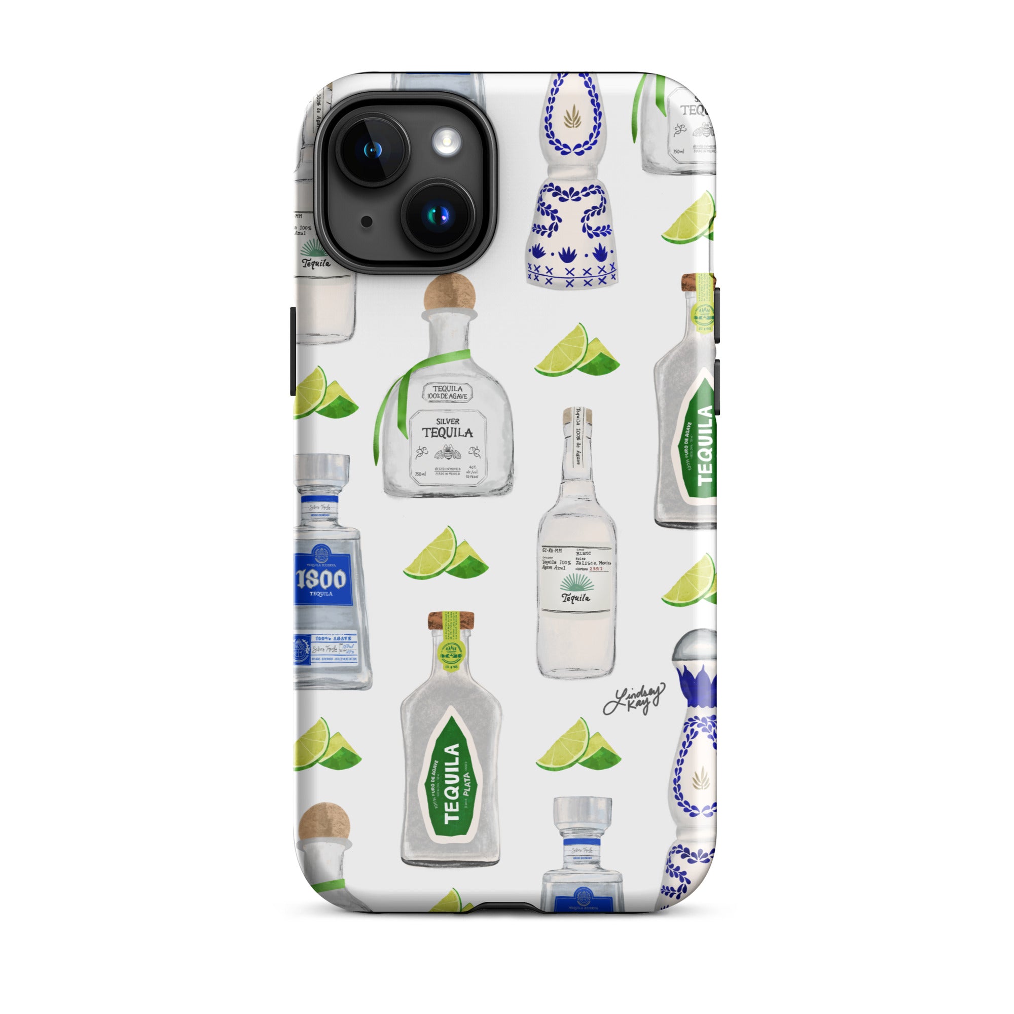Patrón de ilustración de botellas de tequila - Funda resistente para iPhone®