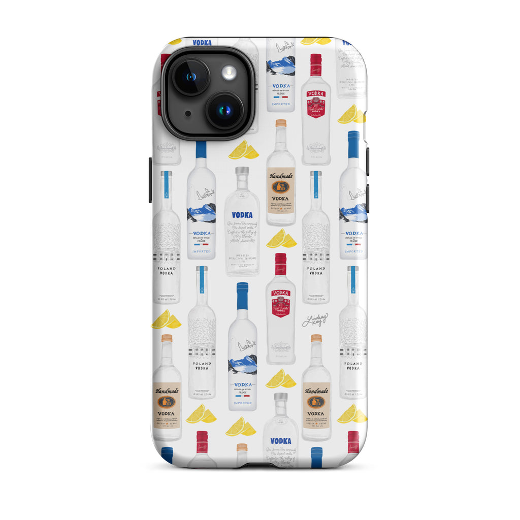 Vodka Bottles Illustration Pattern - Tough Case for iPhone®