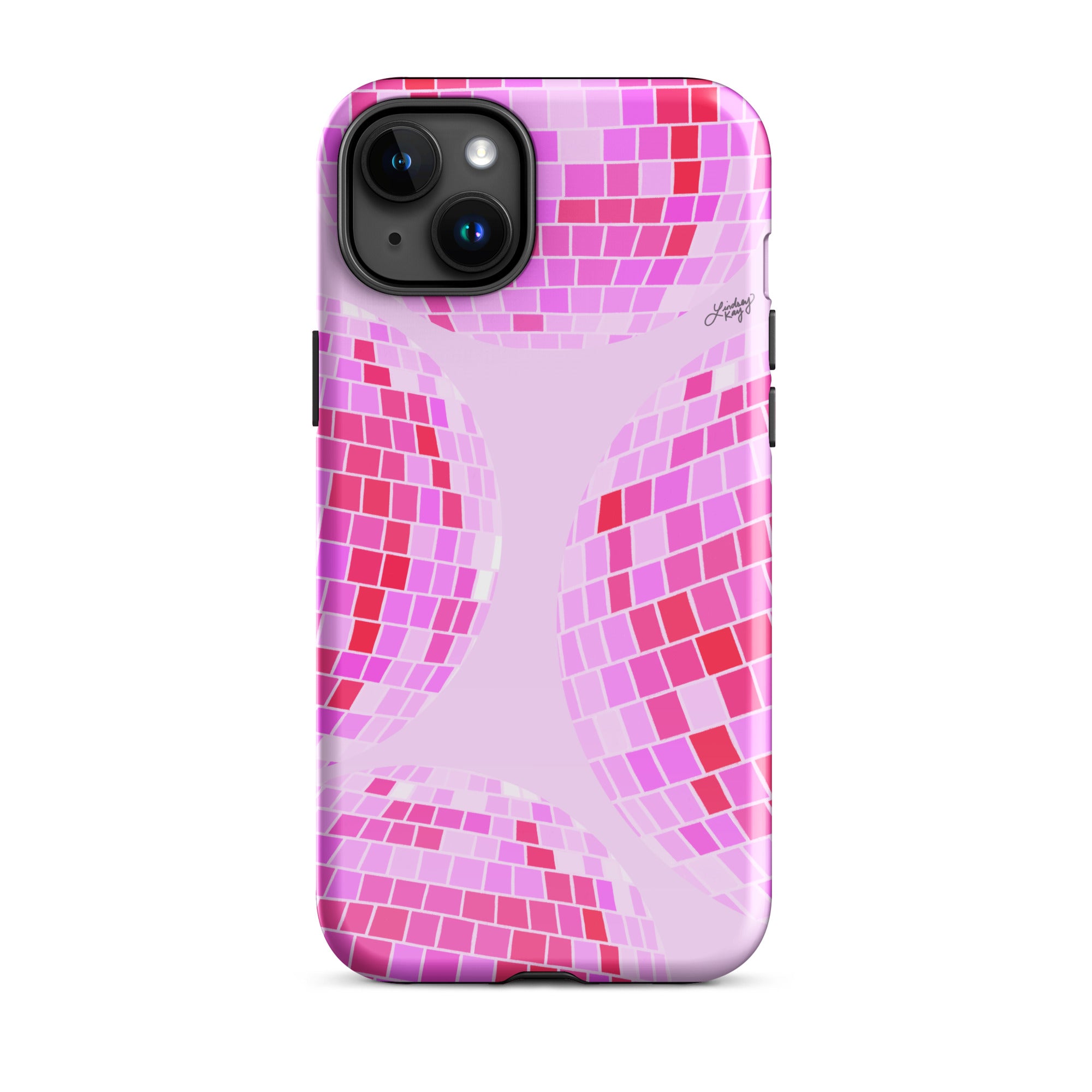 Bright Pink Disco Balls Illustration - Tough Case for iPhone®