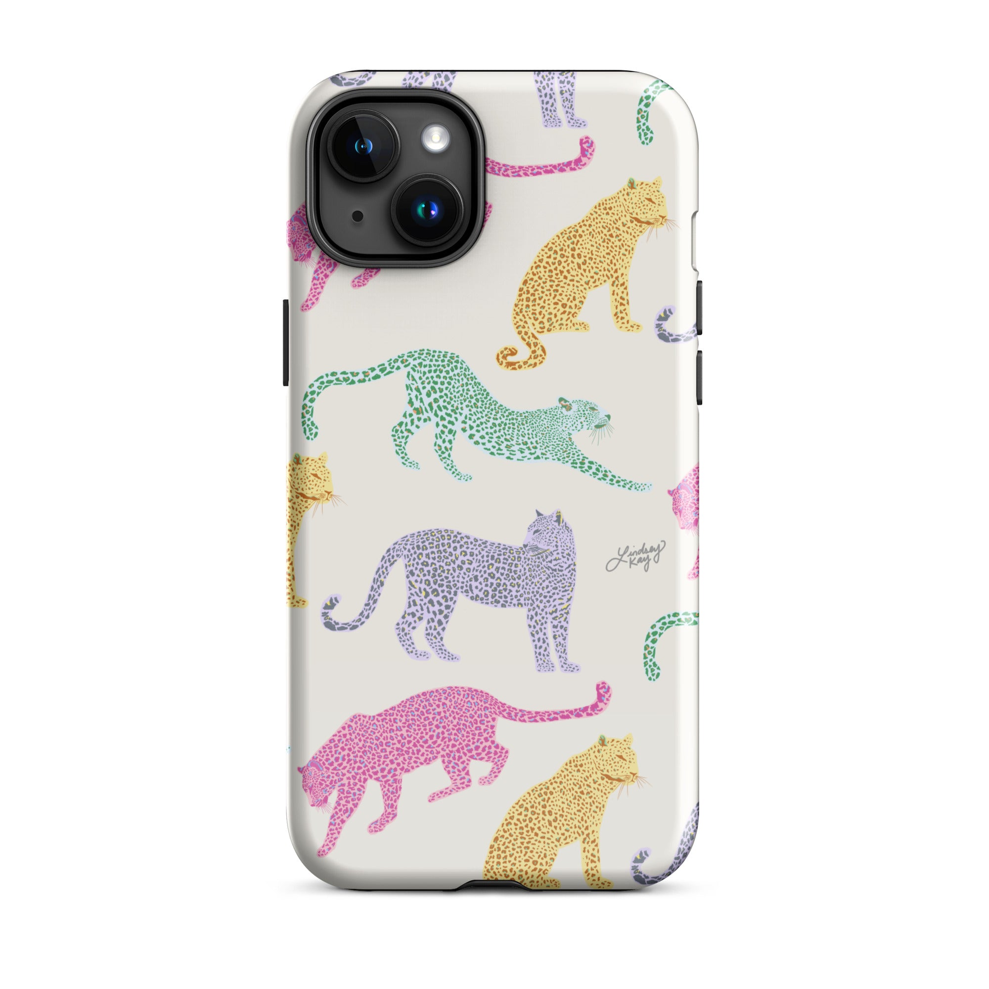 Ilustración de leopardos coloridos - Funda resistente para iPhone®