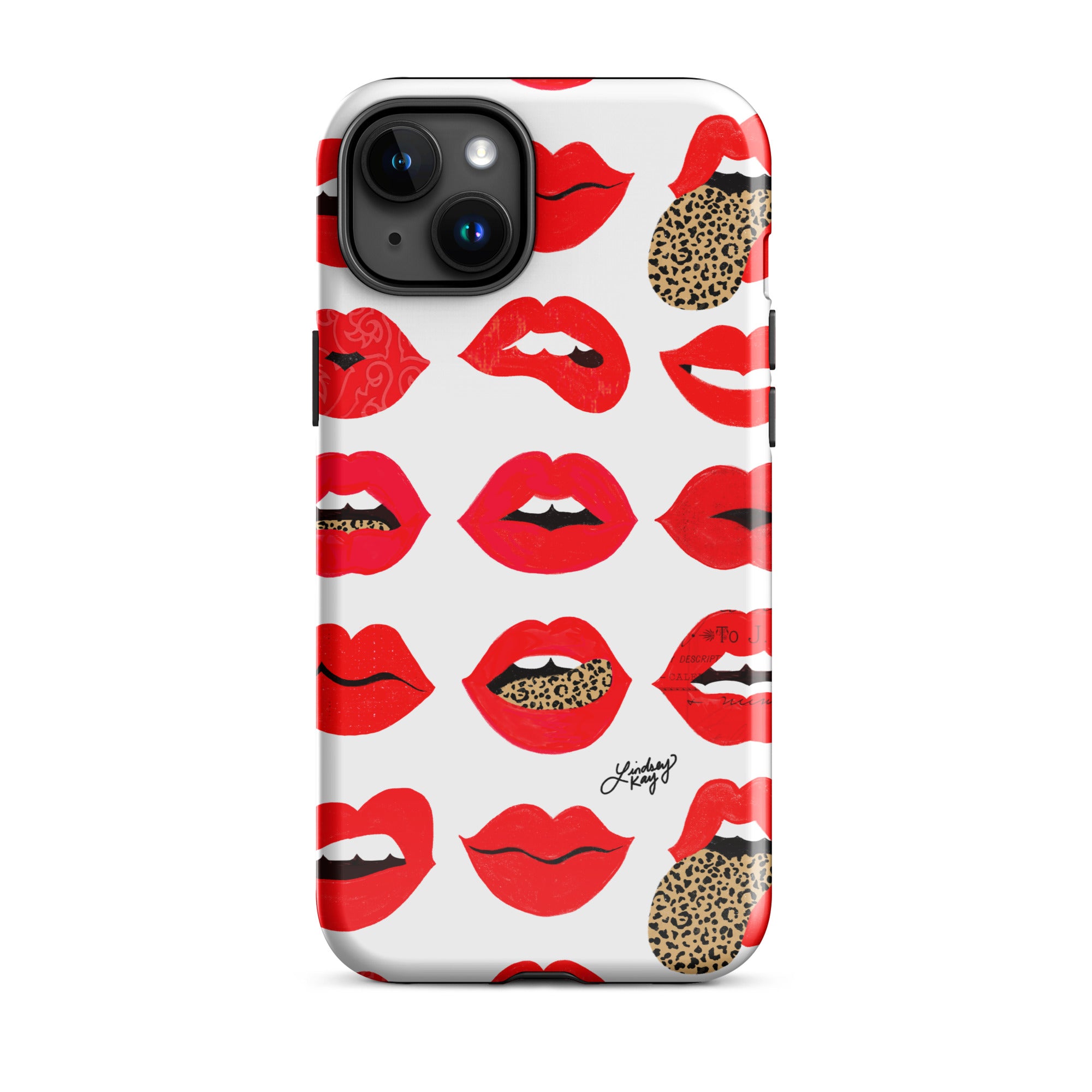 Labios de amor de leopardo - Funda resistente para iPhone®