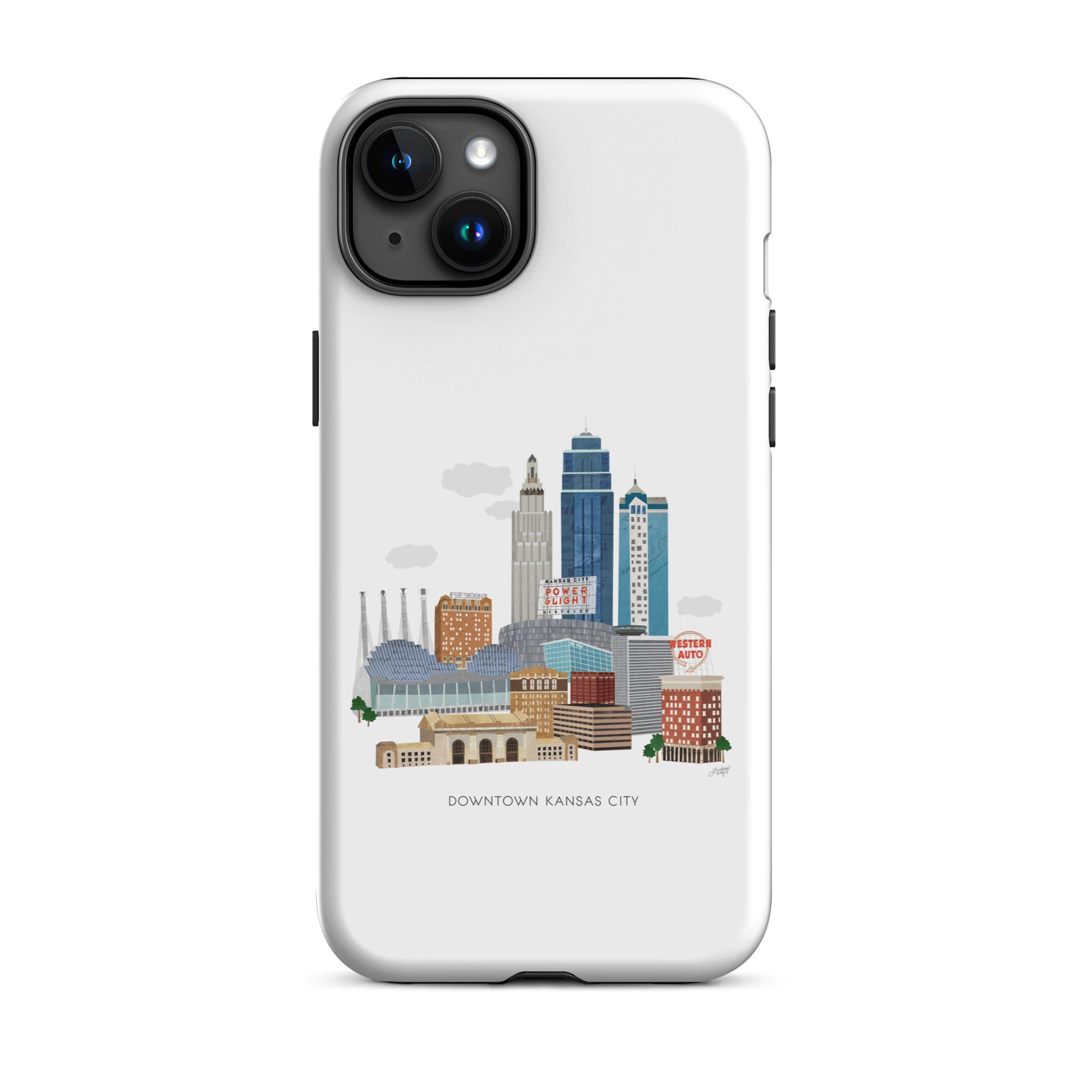 Ilustración del horizonte de Kansas City - Funda resistente para iPhone®