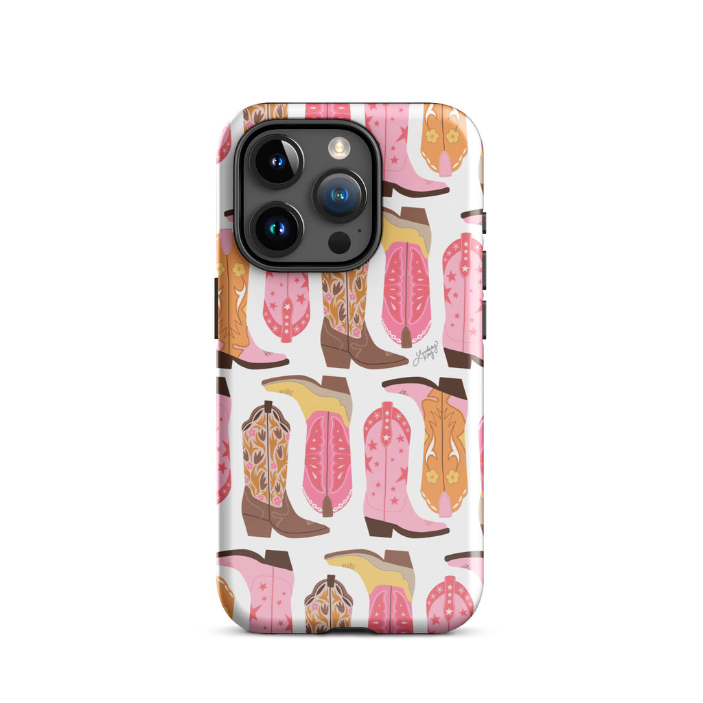 Pink Cowboy Boots Illustration - Tough Case for iPhone®