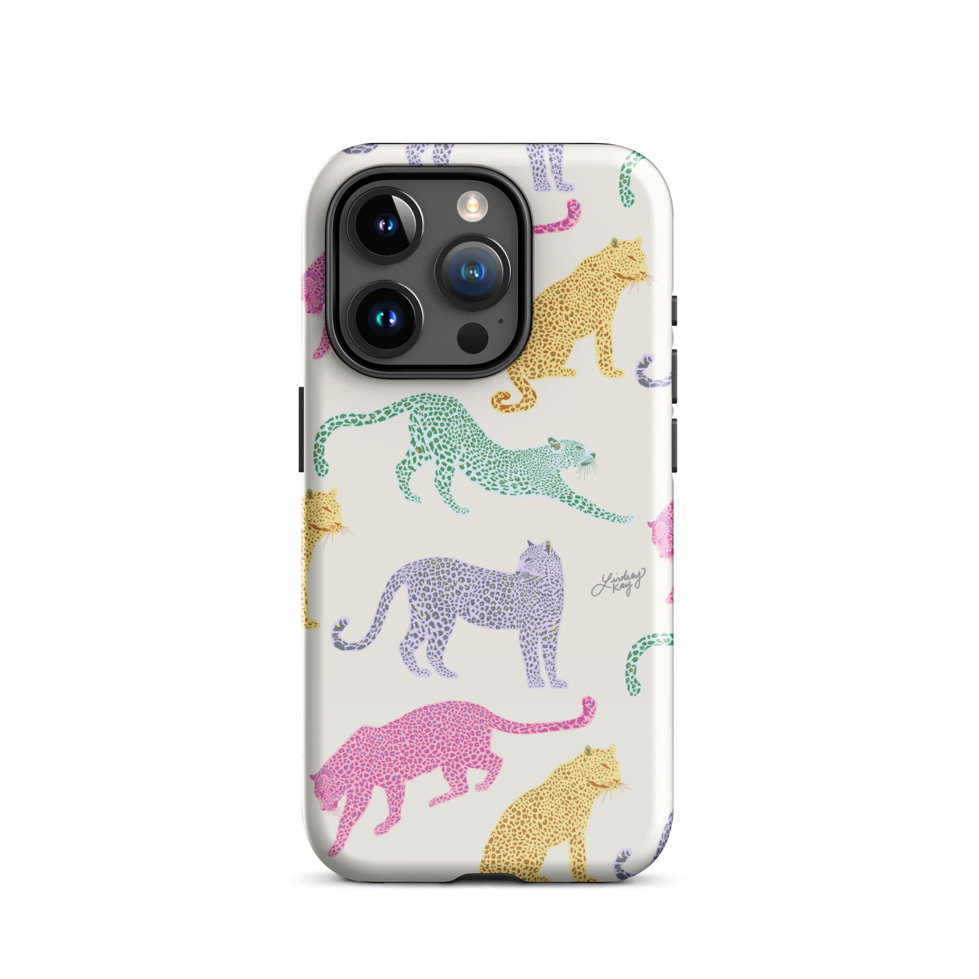 Ilustración de leopardos coloridos - Funda resistente para iPhone®