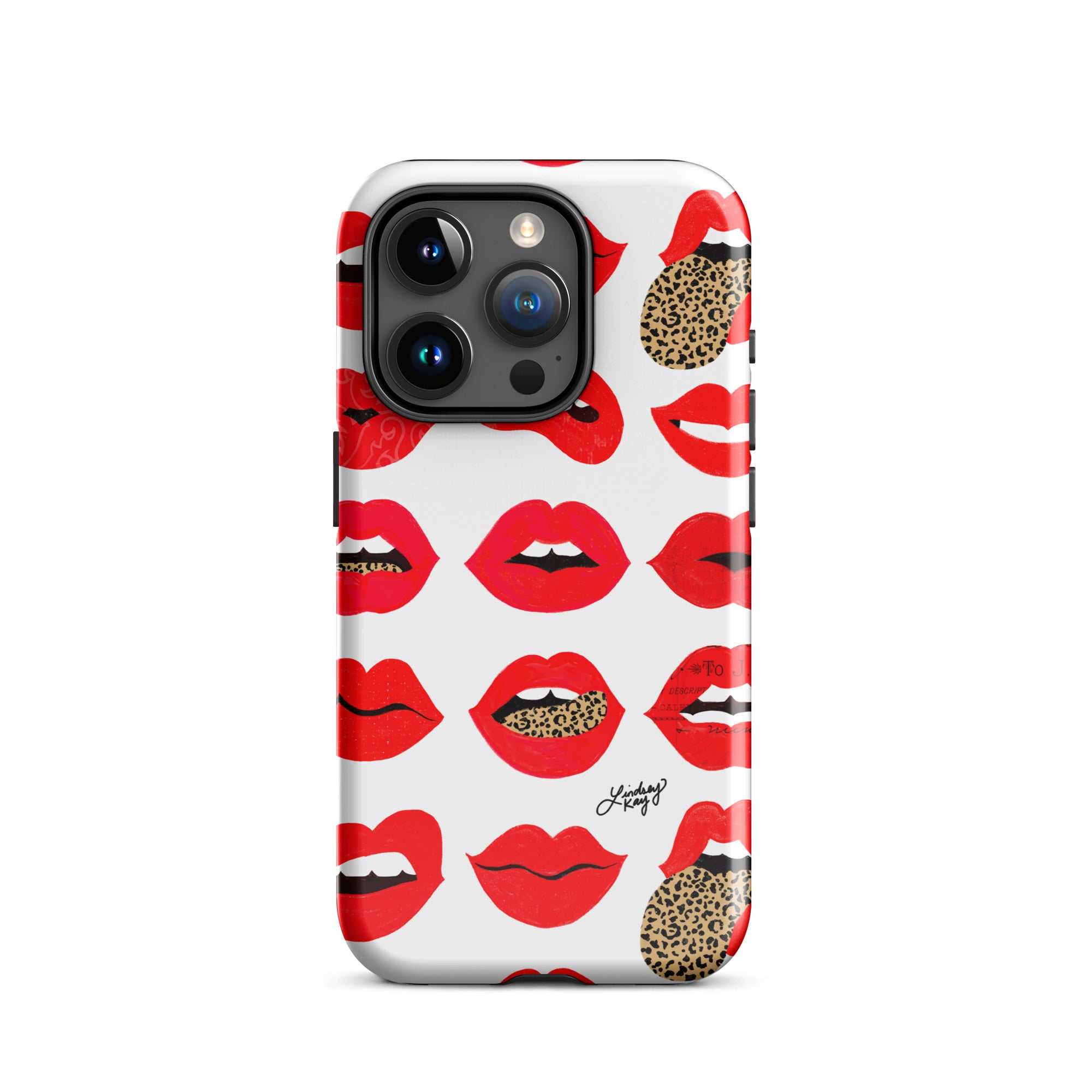 Labios de amor de leopardo - Funda resistente para iPhone®