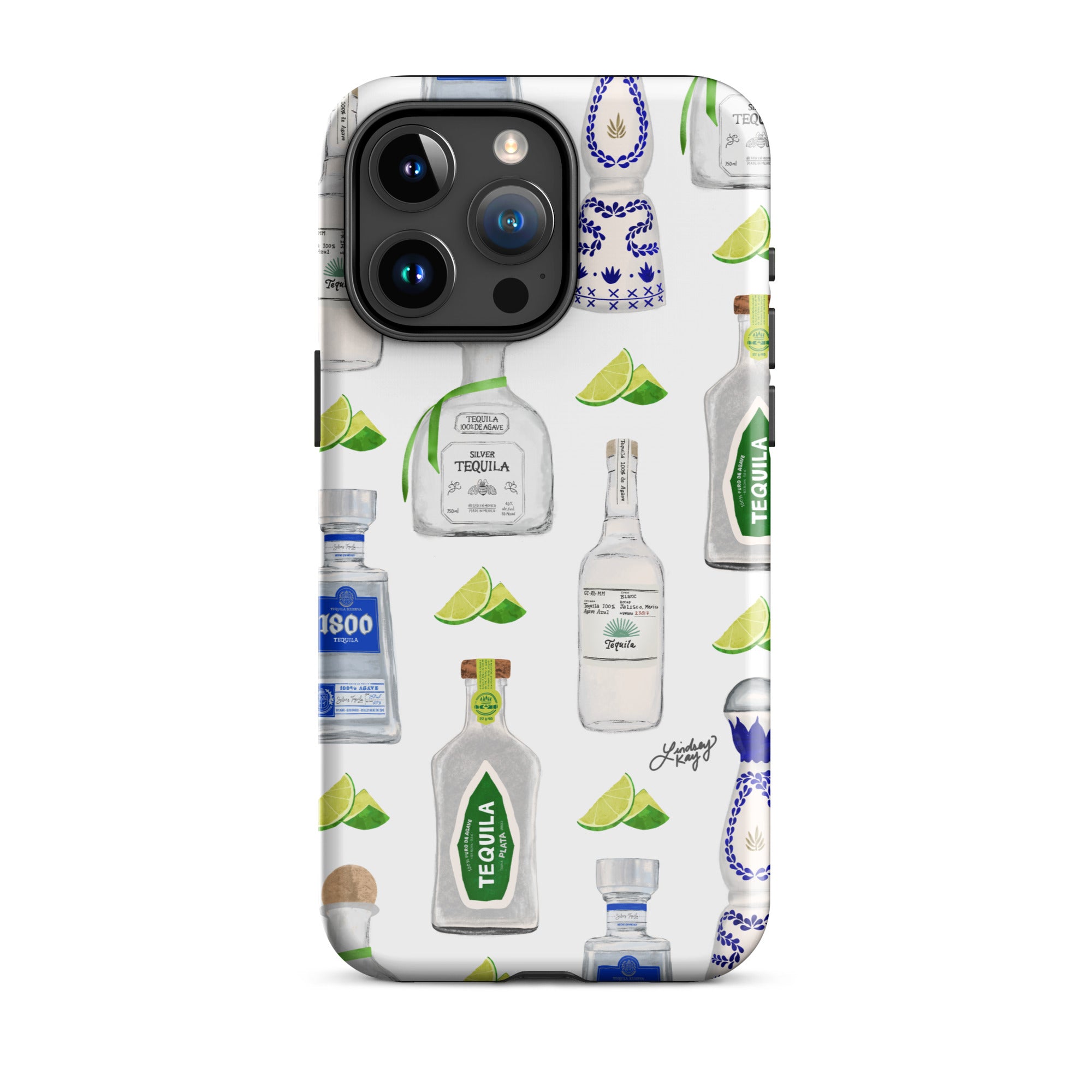 Patrón de ilustración de botellas de tequila - Funda resistente para iPhone®