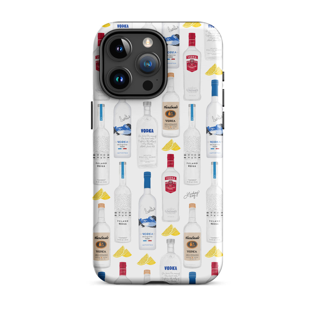 Vodka Bottles Illustration Pattern - Tough Case for iPhone®