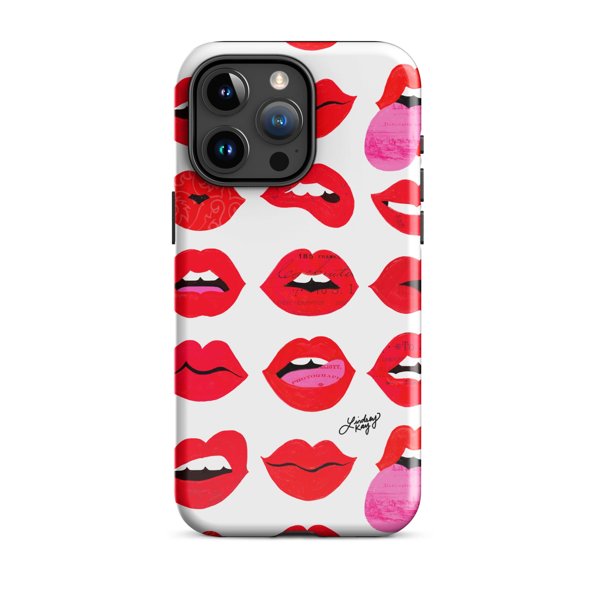 Labios rojos de amor - Funda resistente para iPhone®