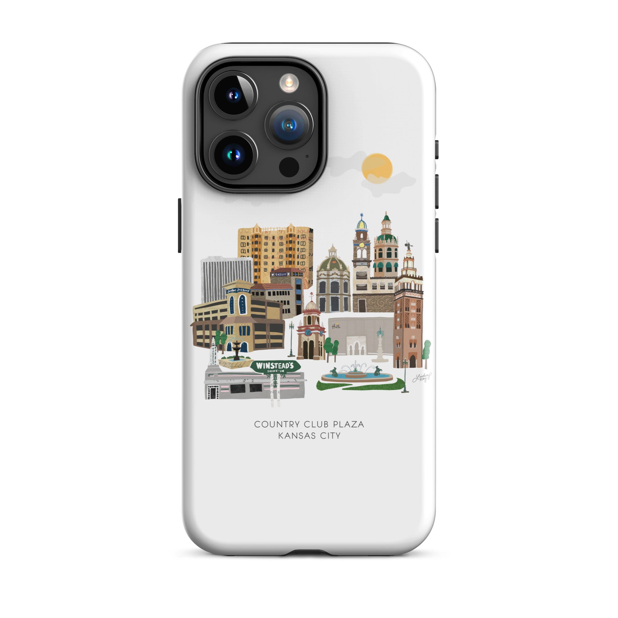 kansas city plaza city skyline missouri iphone 15 phone case durable cover tough lindsey kay collective