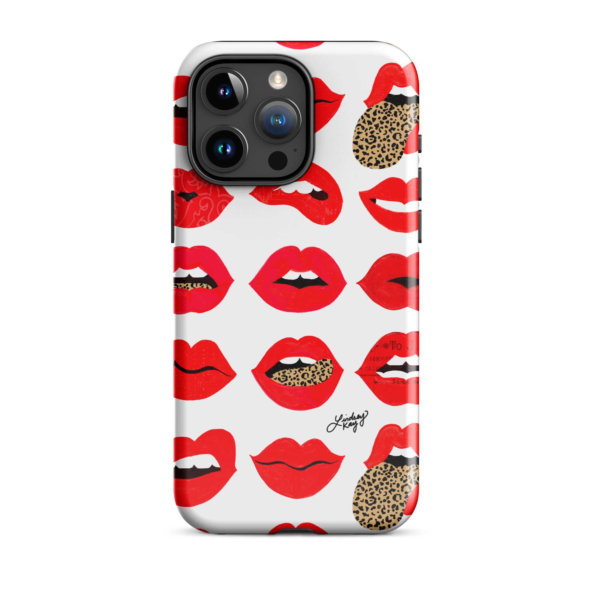 Labios de amor de leopardo - Funda resistente para iPhone®