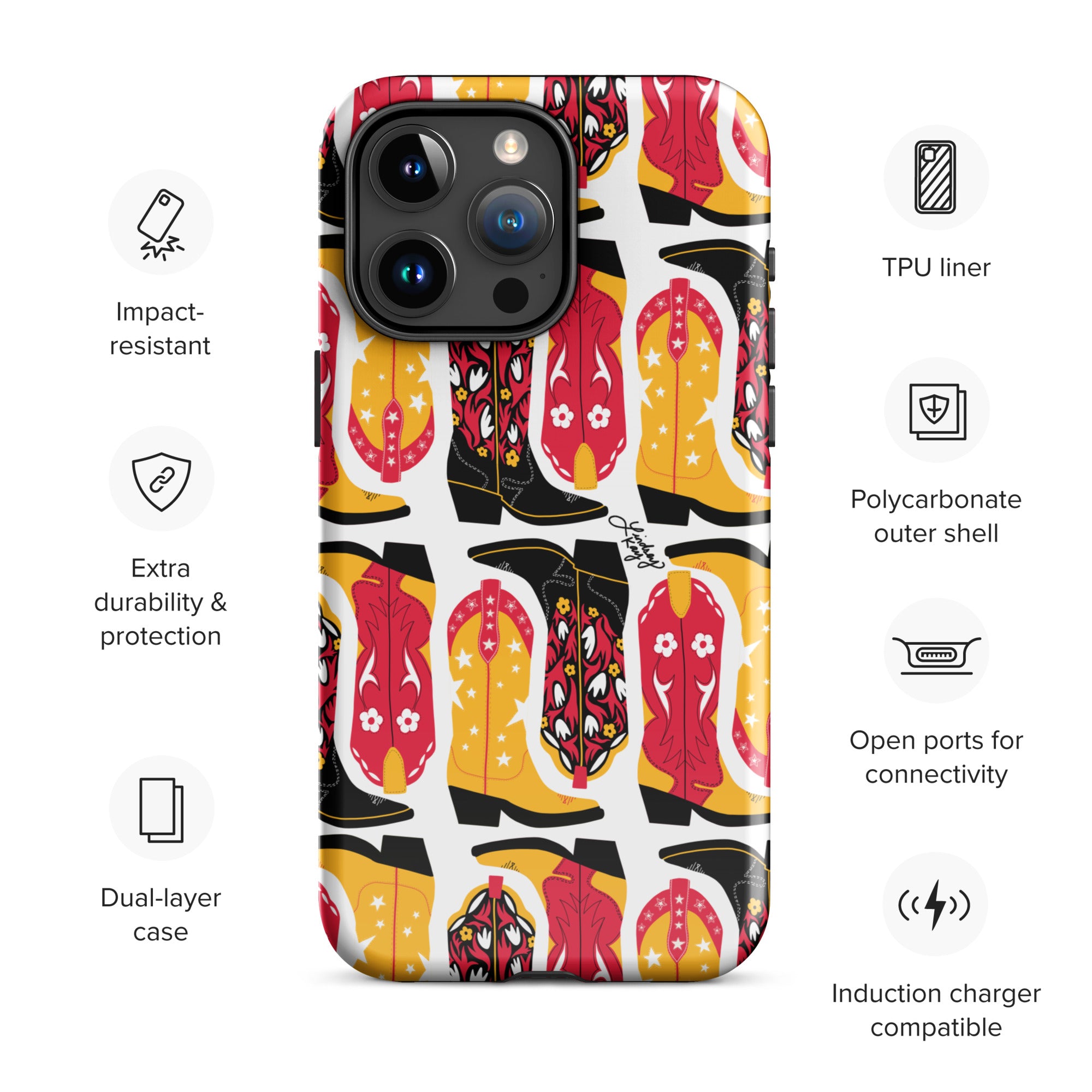 Kansas City Cowgirl Boots - Tough Case for iPhone®