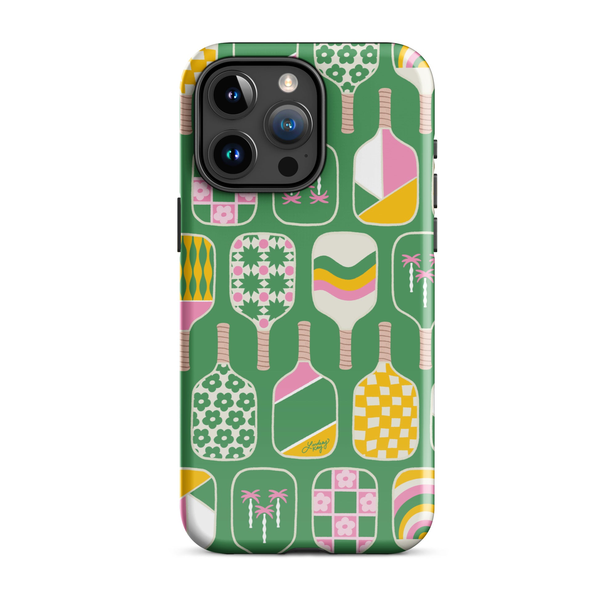 Pickleball Paddle Illustration - Tough Case for iPhone Pickleball Paddle Illustration - Tough Case for iPhone