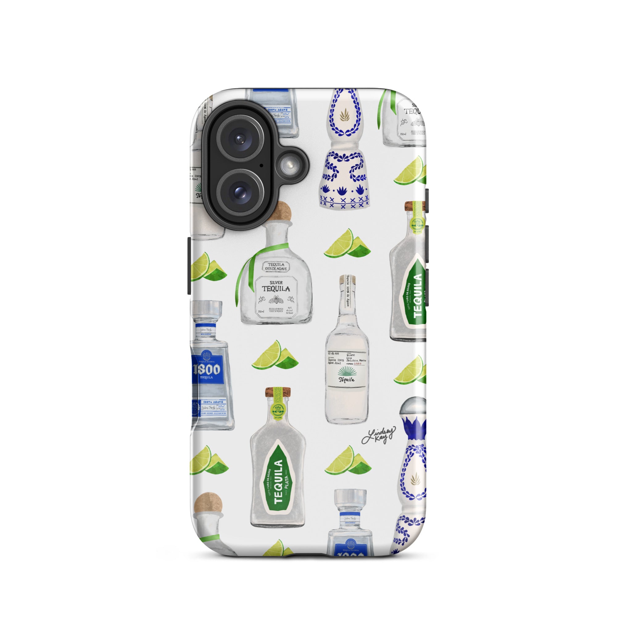 Patrón de ilustración de botellas de tequila - Funda resistente para iPhone®