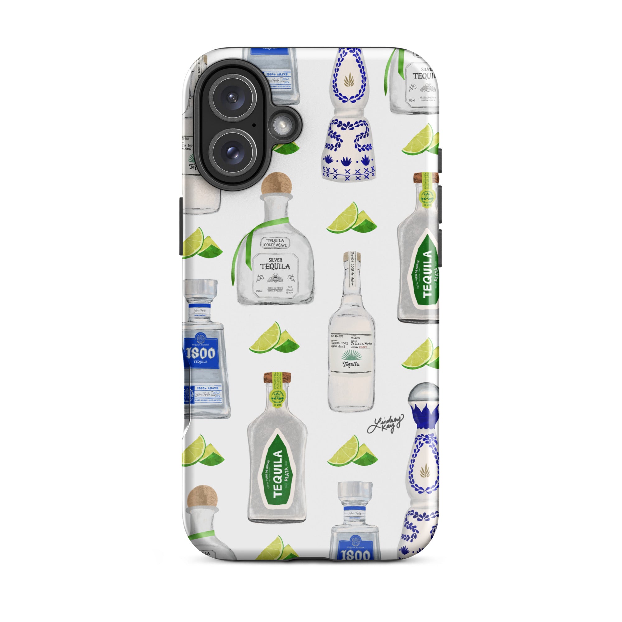 Patrón de ilustración de botellas de tequila - Funda resistente para iPhone®