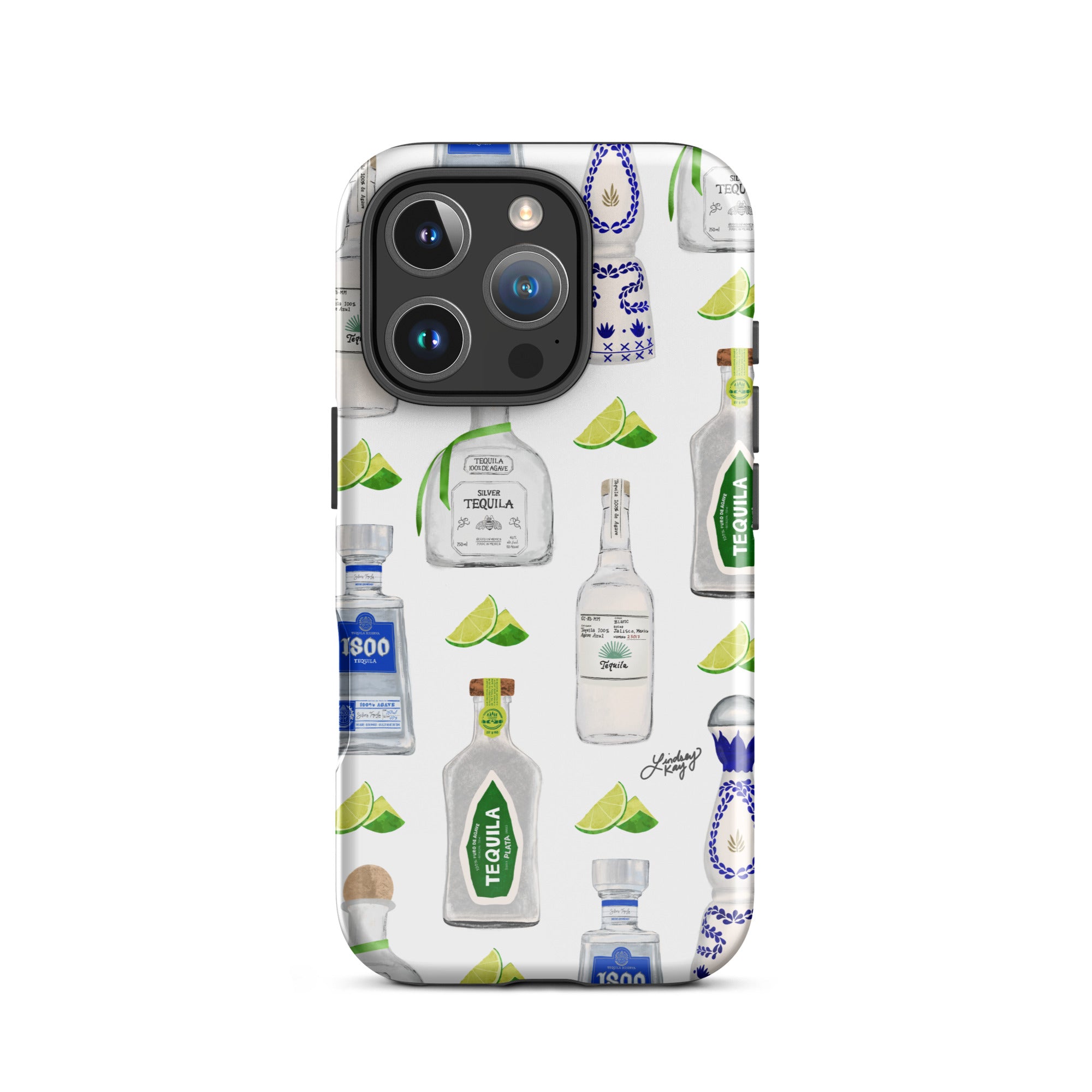Patrón de ilustración de botellas de tequila - Funda resistente para iPhone®