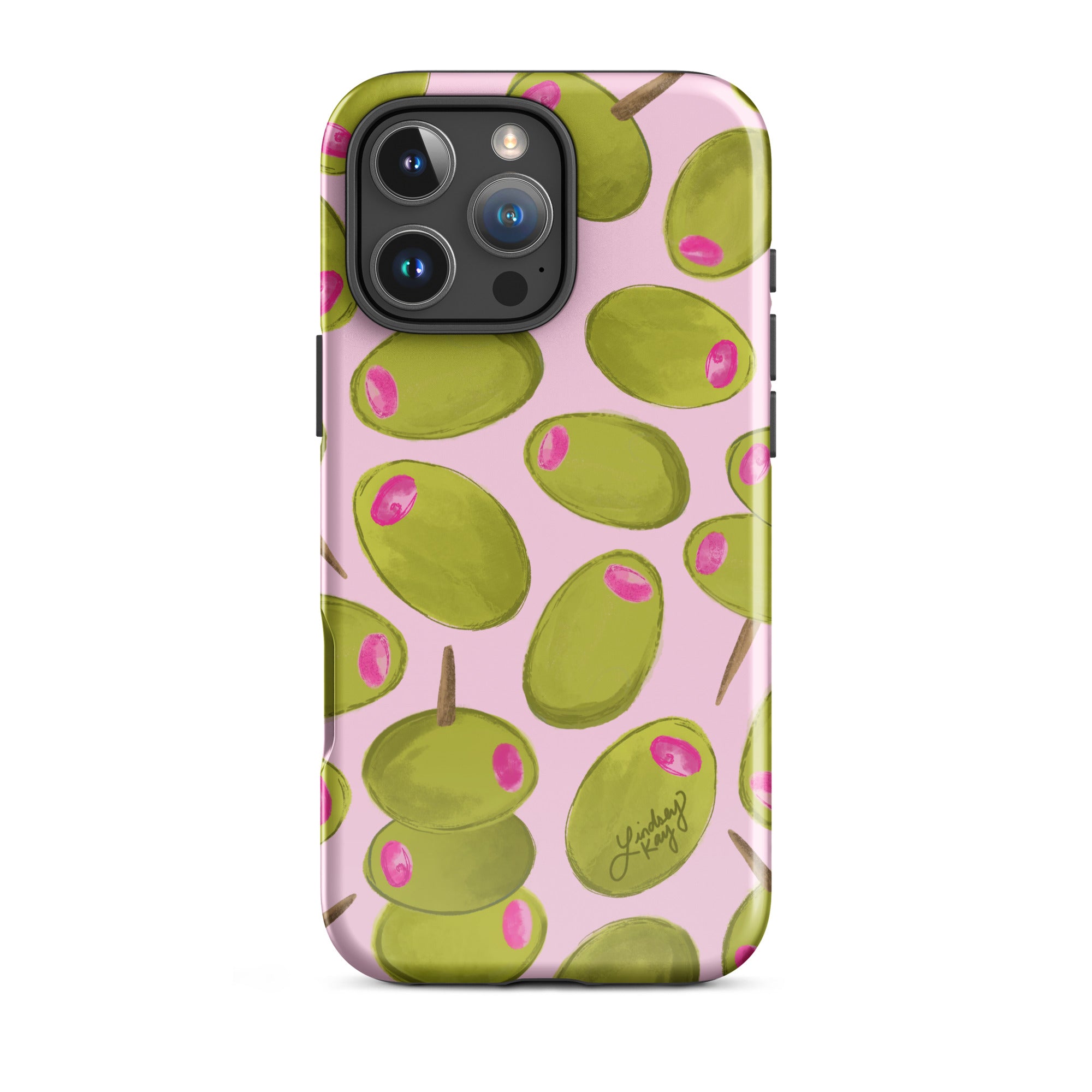 Tough durable iPhone case with pink and green hand-drawn olives pattern, designed by Lindsey Kay Collective. Preppy and protective phone case for martini lovers, available in all iPhone sizes.

olive iPhone case

martini lover phone case

preppy iPhone case

pink and green phone case

hand drawn olives case

cocktail themed phone case

durable trendy iPhone case

Lindsey Kay Collective case

protective cute iPhone case

retro olive pattern phone case

girlie phone case with olives

aesthetic foodie phone ca