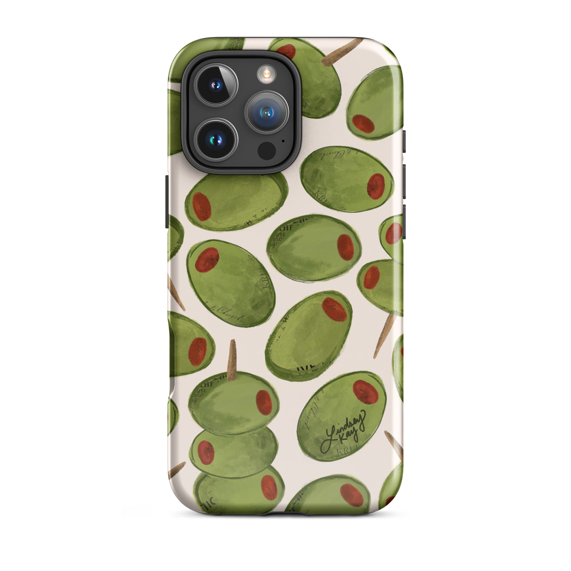 Green Olives Illustration Pattern - Tough Case for iPhone Green Olives Illustration Pattern - Tough Case for iPhone