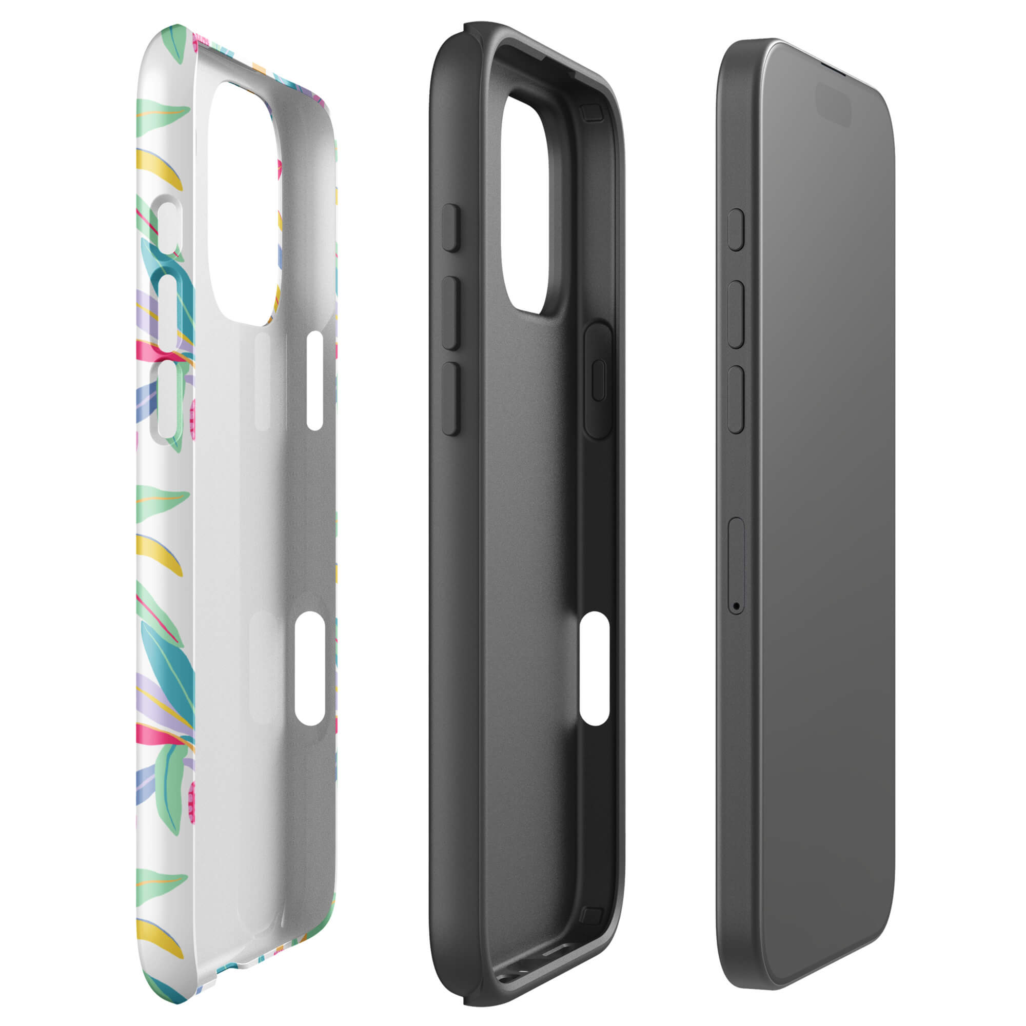 Pastel hand illustrated palm tree iPhone case – durable iphone case with tropical retro girly design by Lindsey Kay Collective