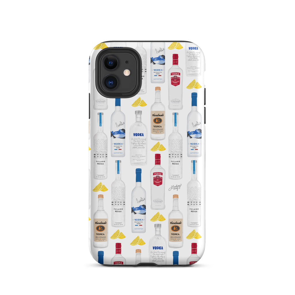 Vodka Bottles Illustration Pattern - Tough Case for iPhone®